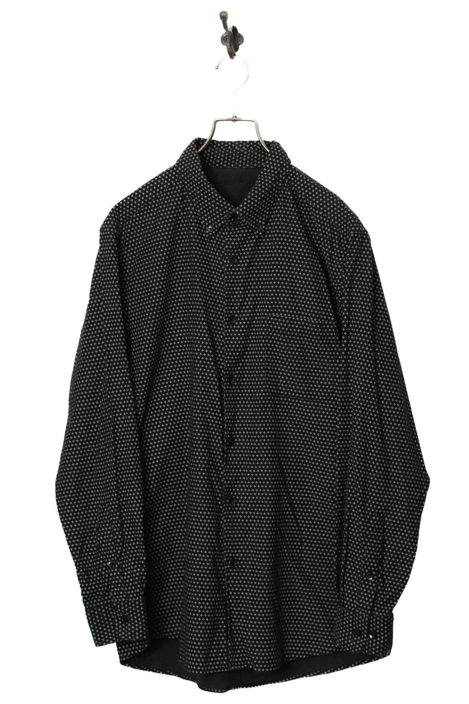 VINTAGE PRINTED CORDUROY SHIRT/L