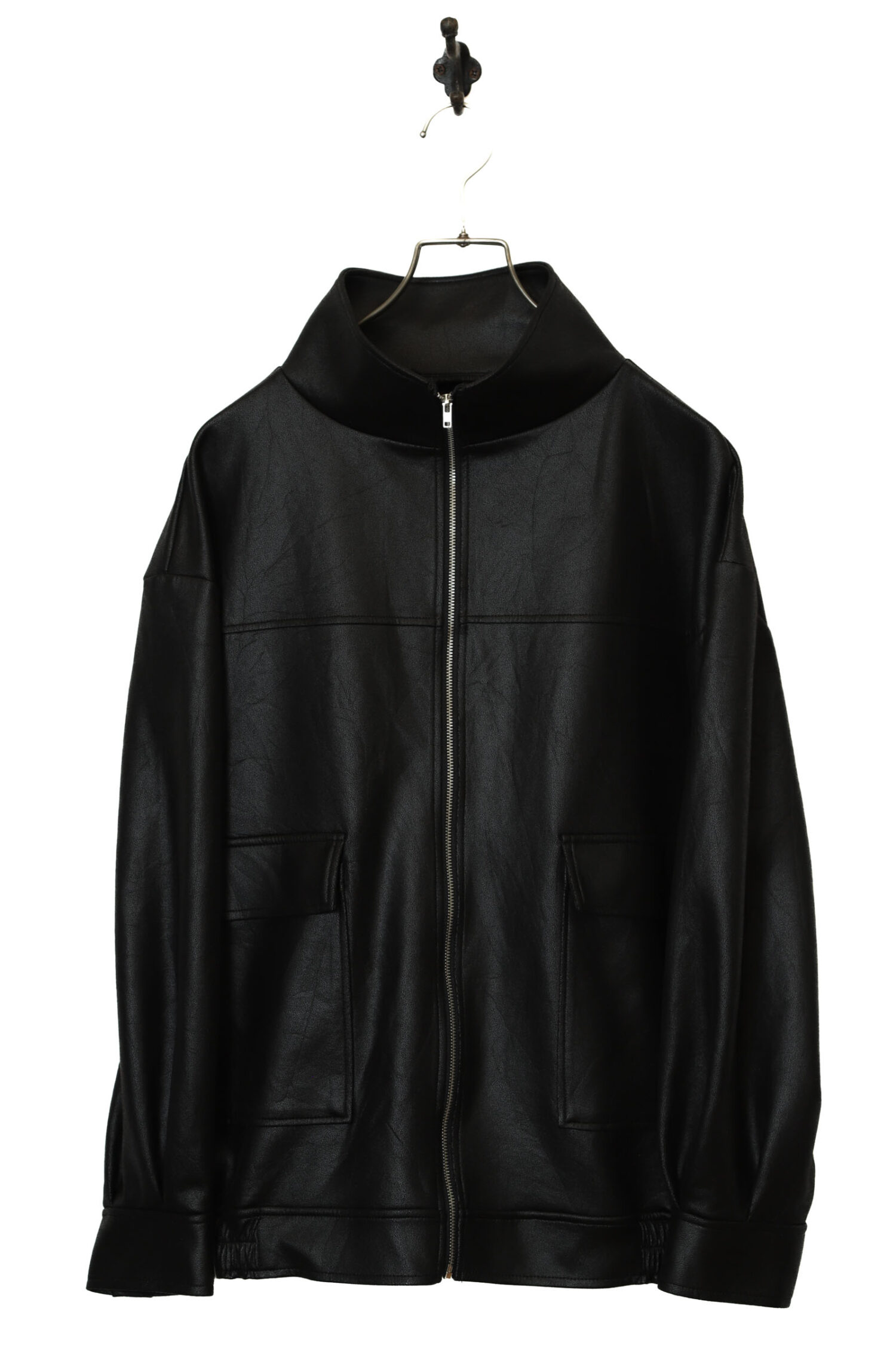 VINTAGE FAKE LEATHER JACKET/XL