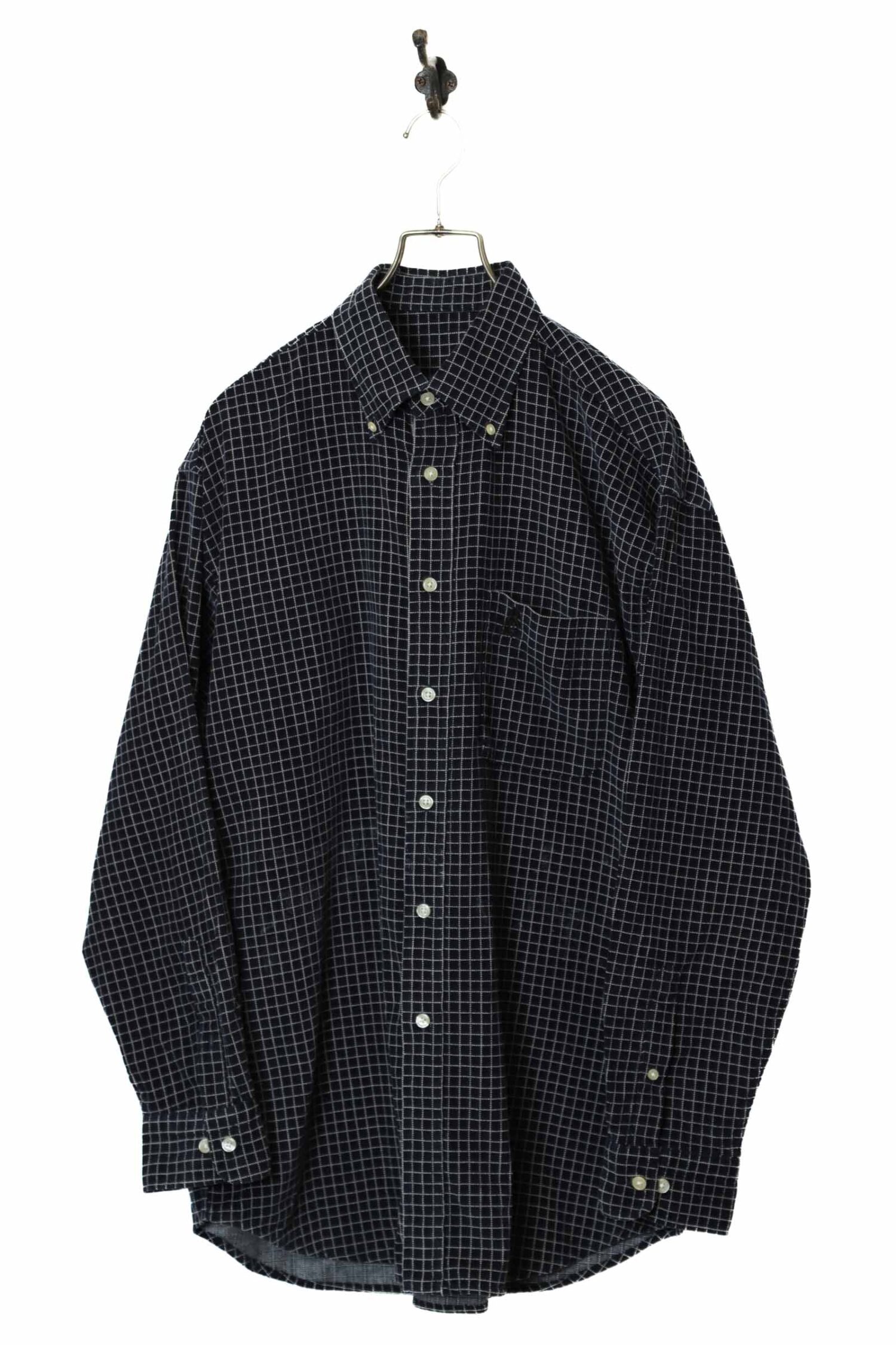 USED CORDUROY CHECK PATTERN SHIRT/XL