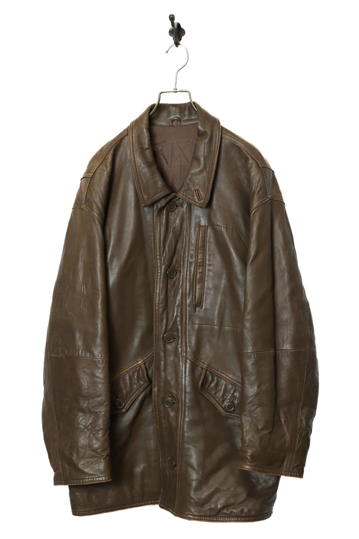 VINTAGE SHEEP LEATHER COVERALL JACKET/XL