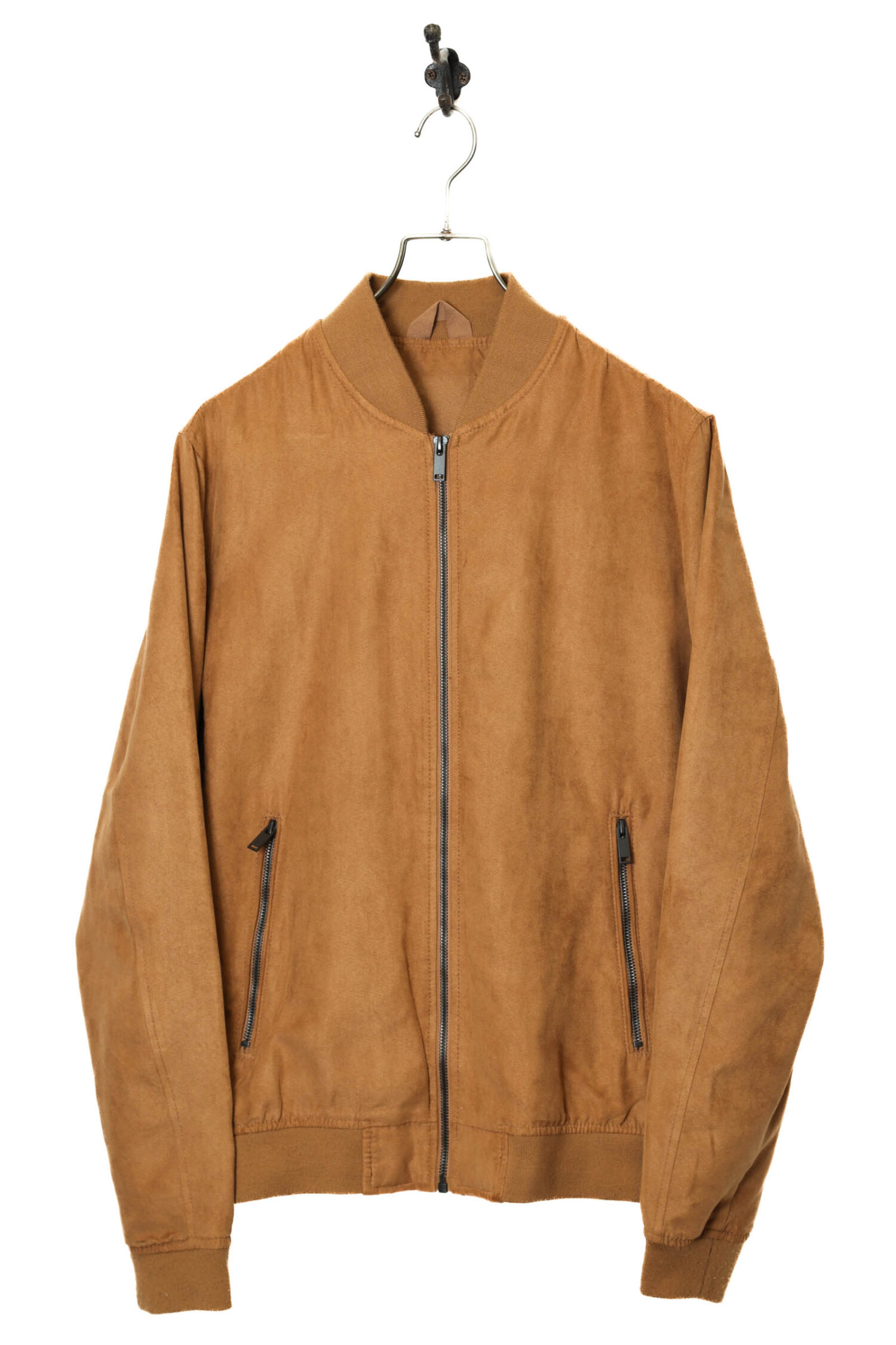VINTAGE FAKE SUEDE BOMBER JACKET/L
