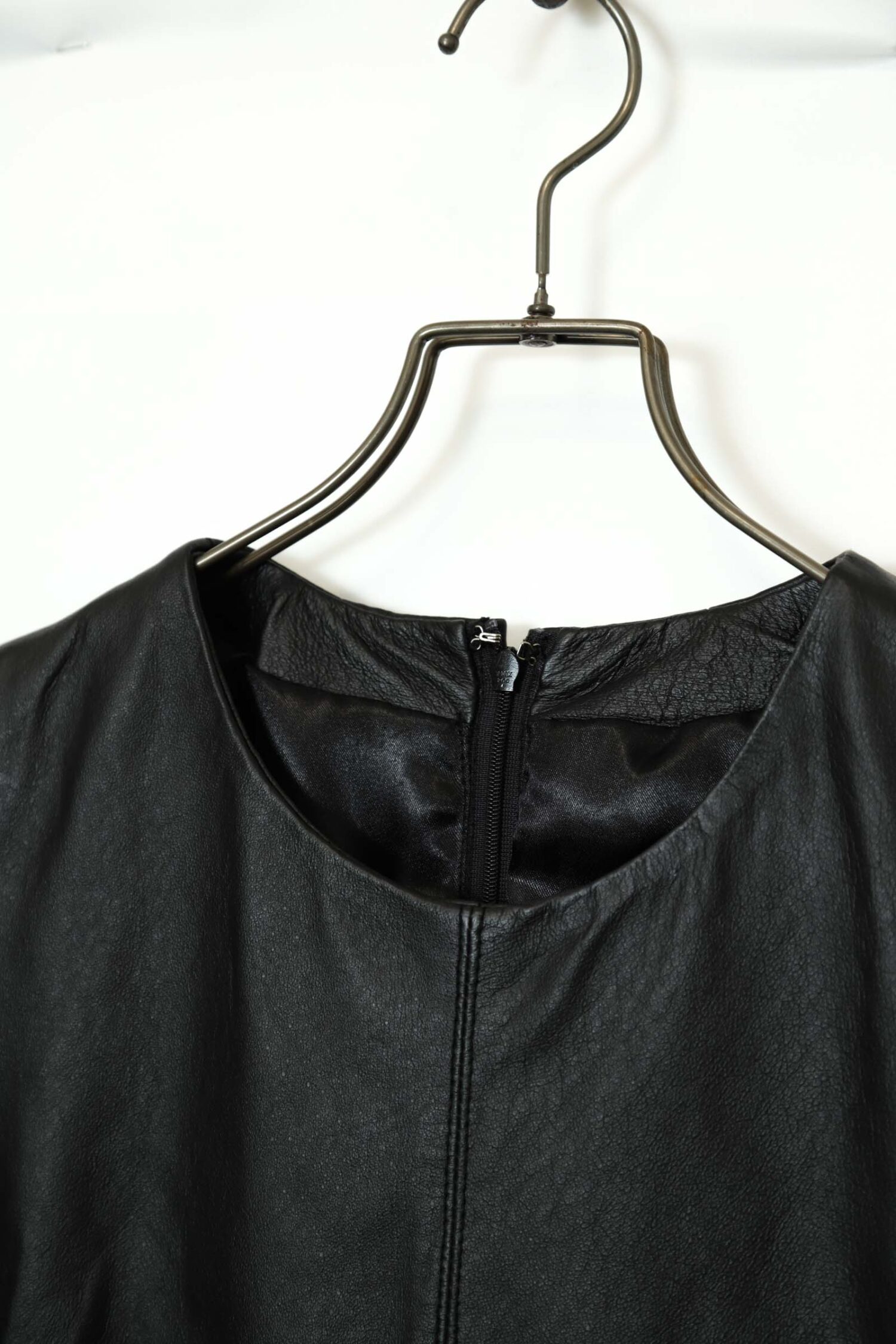 Alternative view of VINTAGE SHEEP LEATHER ONE-PIECE DRESS/M