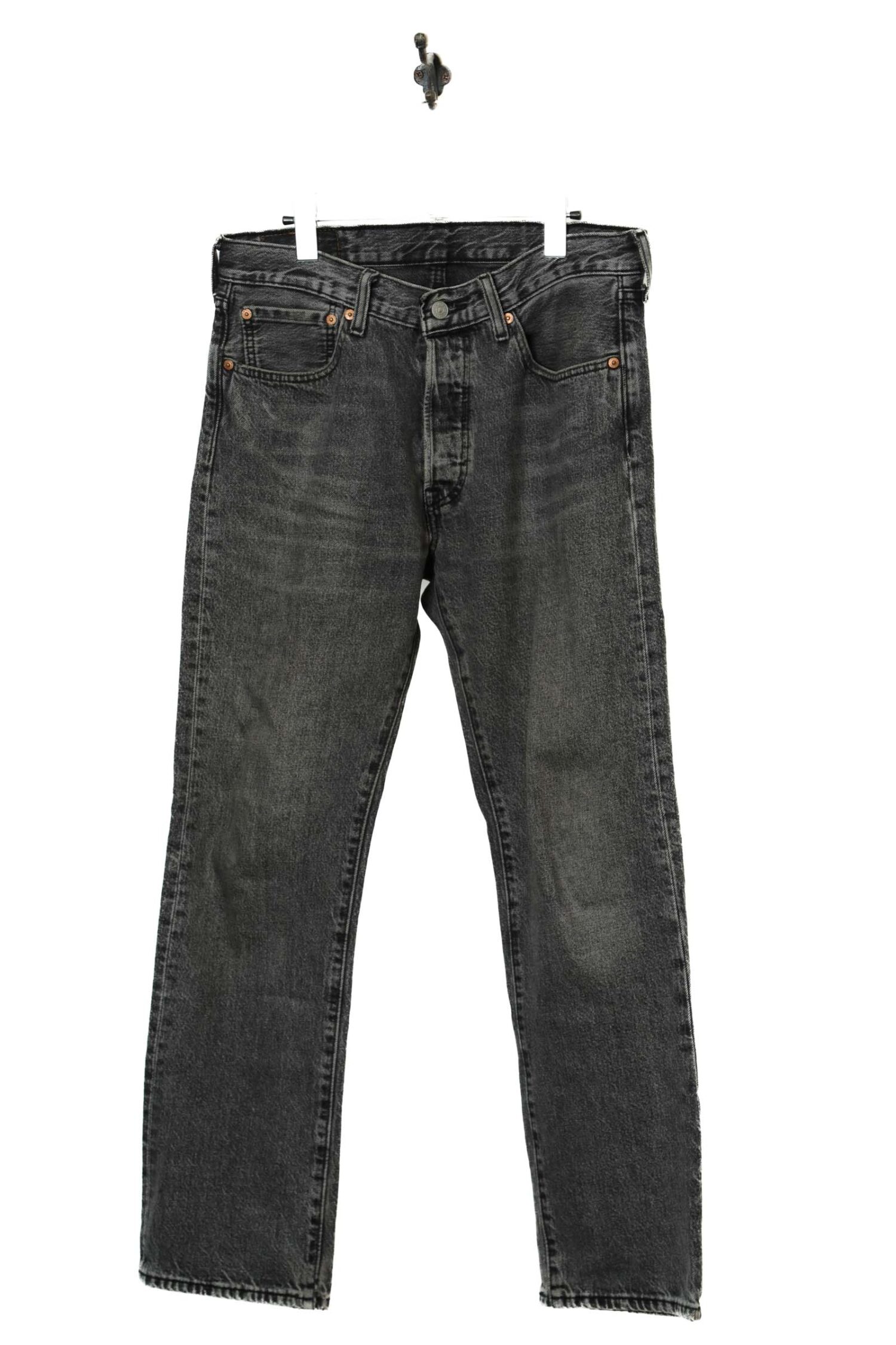 USED LEVI'S 501 BLACK DENIM/W84