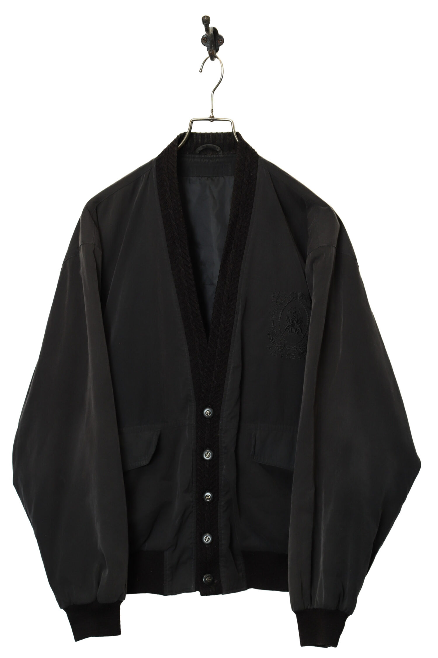 VINTAGE NO COLLAR BOMBER JACKET/XL