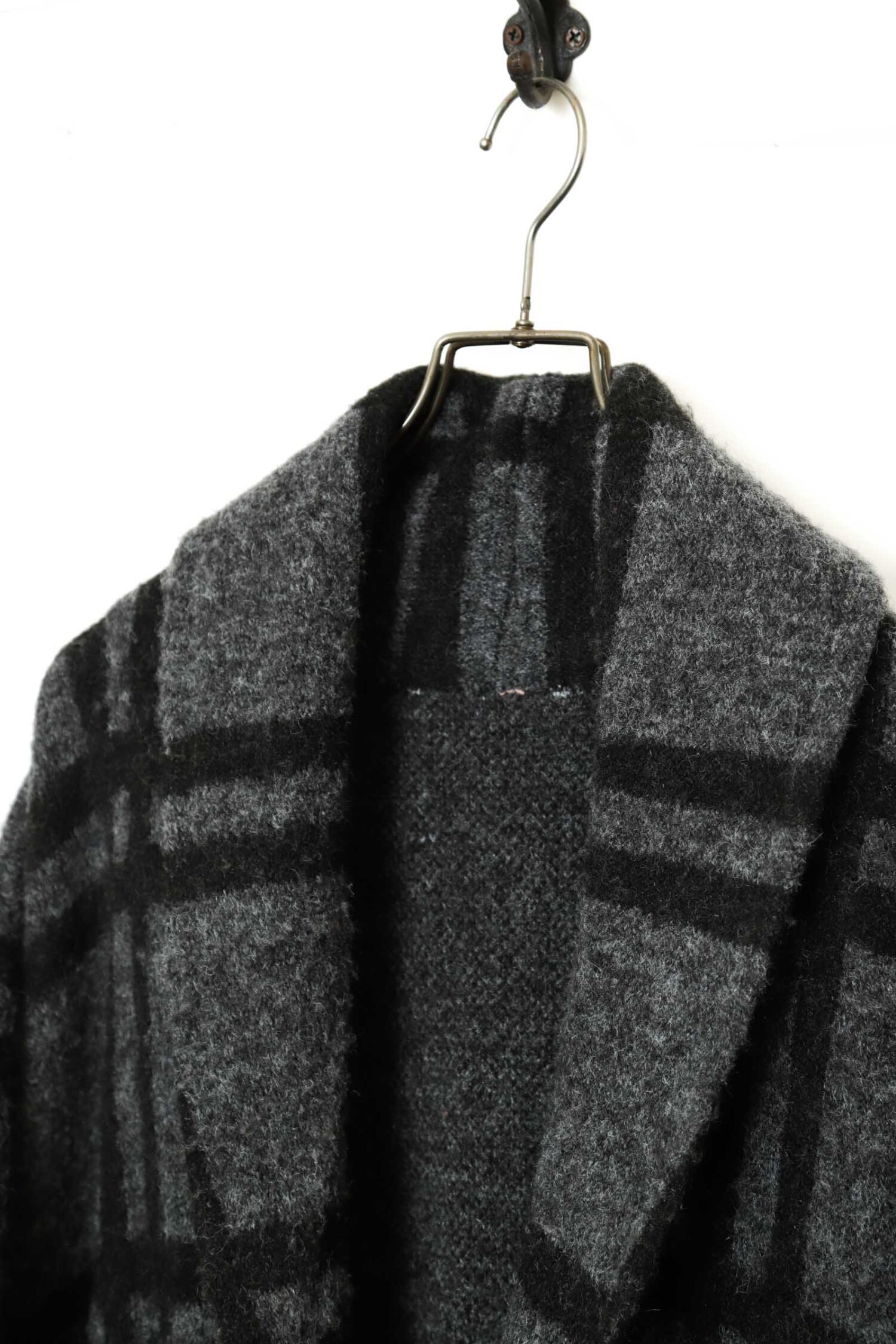 Alternative view of VINATGE CHECK KNITED COAT/XL