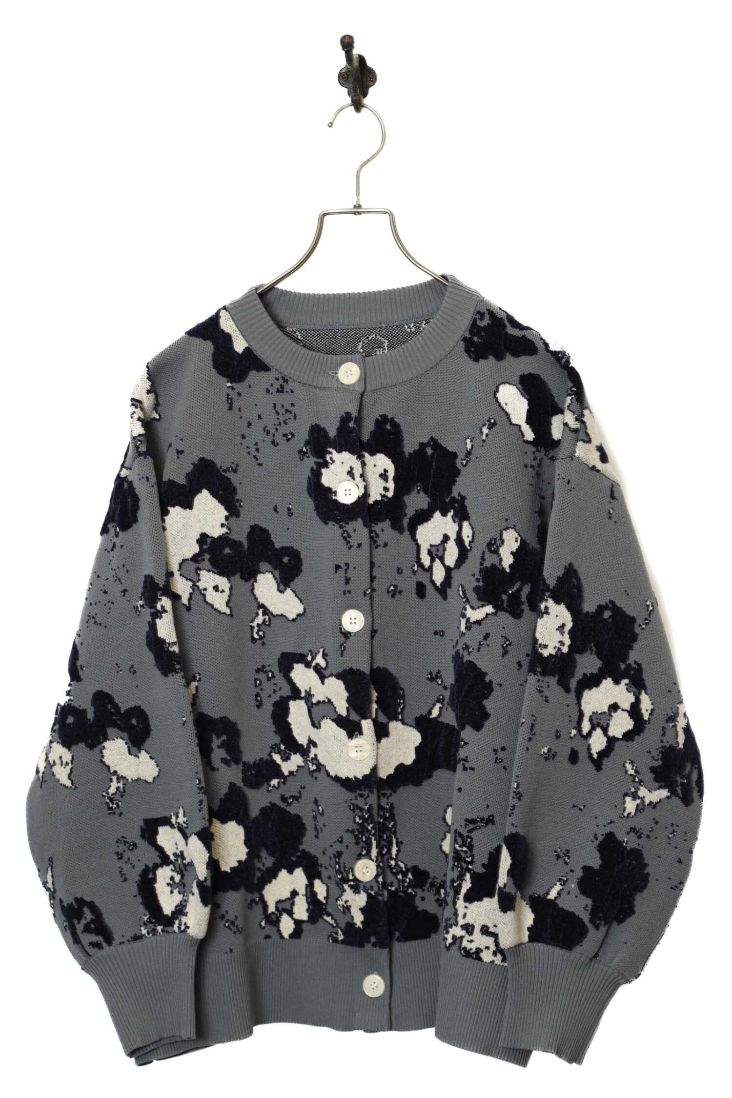 VINTAGE PATTERNED KNITED CARDIGAN/XL