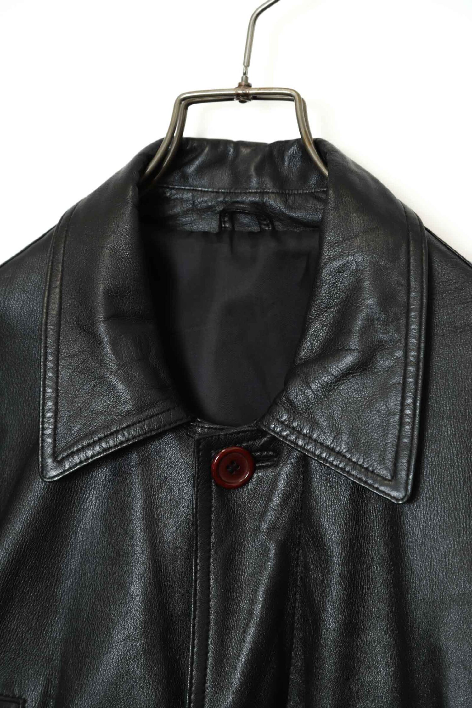Alternative view of VINTAGE SHEEP LEATHER COVERALL JACKET/L