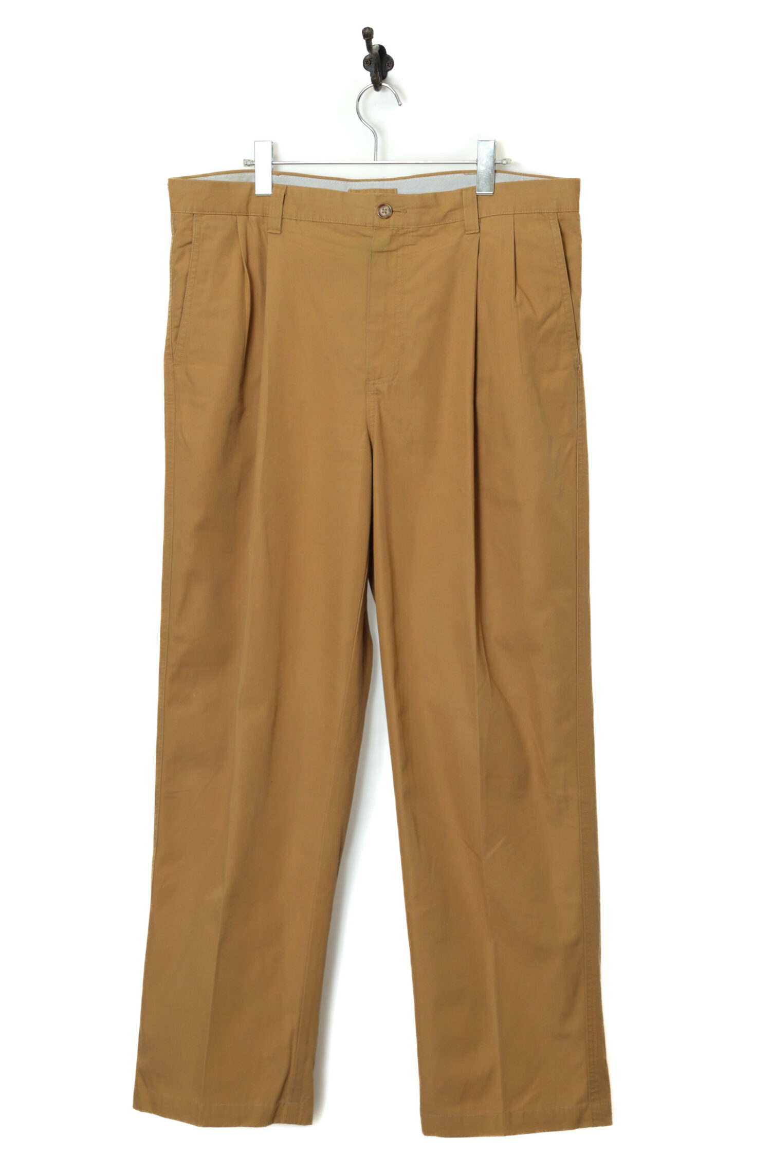USED L.L BEAN COTTON PLEATED PANTS/W94