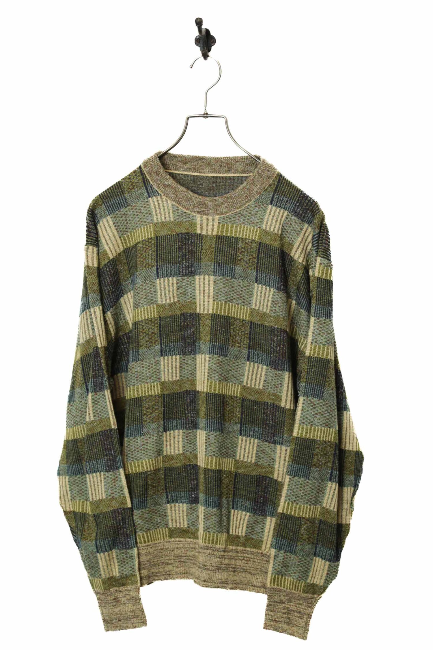 VINTAGE PATTERN KNITED SWEATER/M