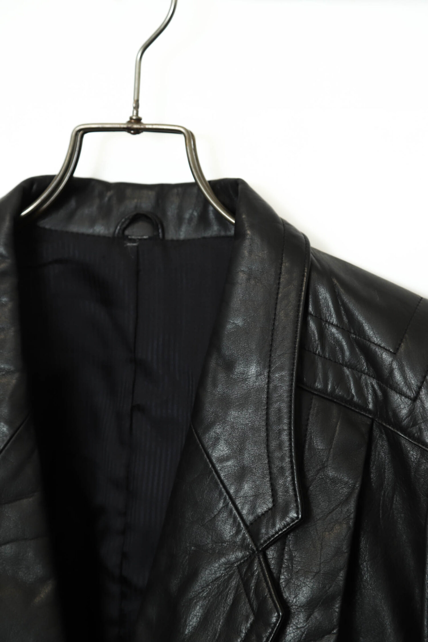 Alternative view of VINTAGE COW LEATHER SHORT DOUBLE JACKET/M