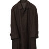 VINTAGE CHECK WOOL CONVERTIBLE COLLAR COAT/L