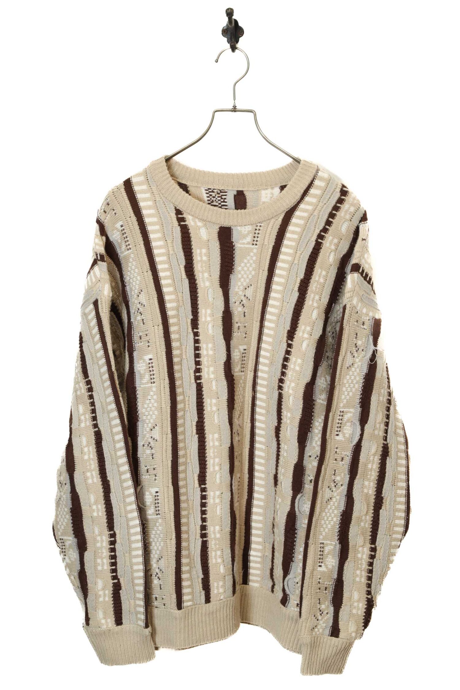 VINTAGE 3D KNITTED SWEATER/XL