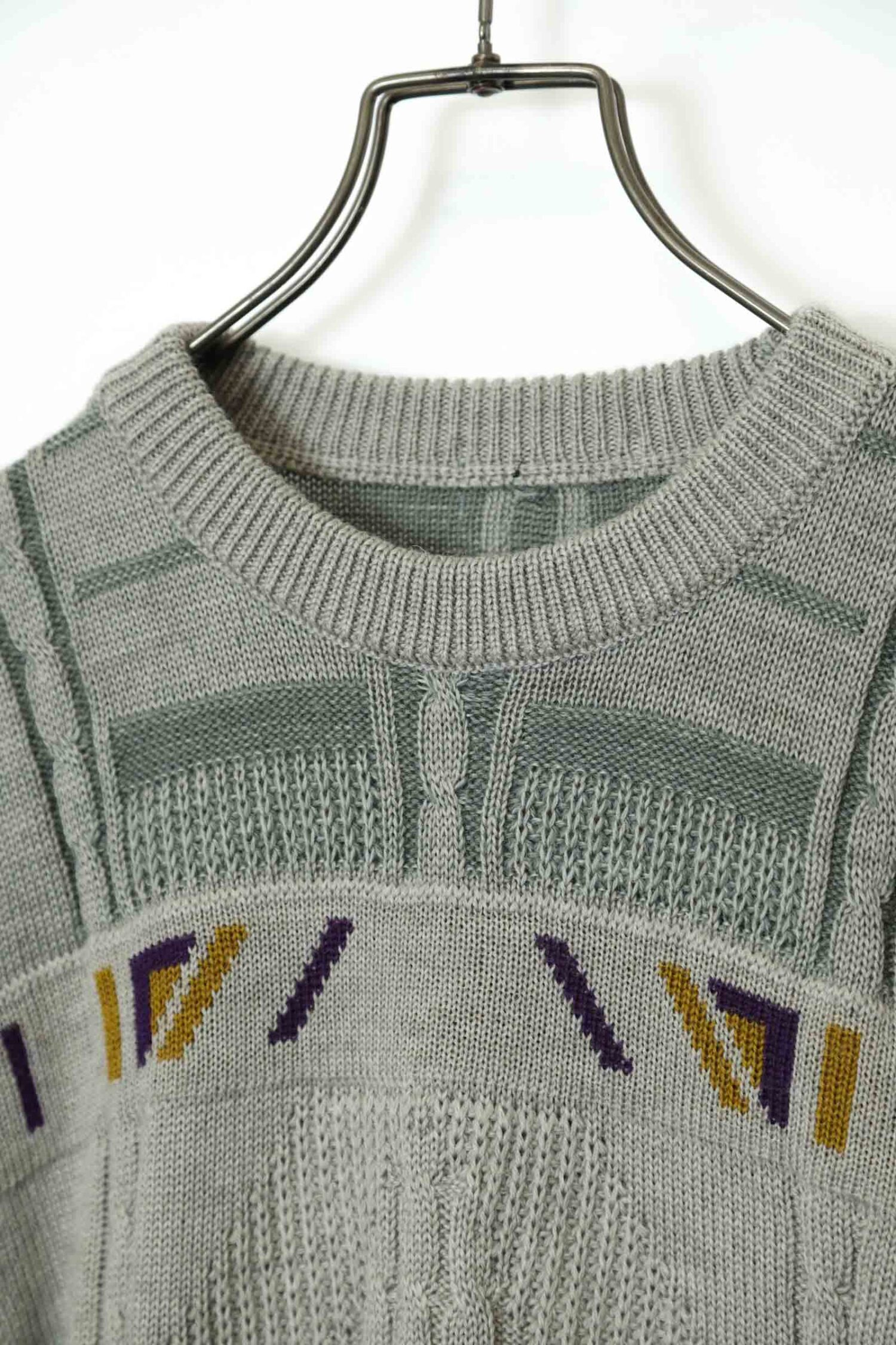 Alternative view of VINTAGE PATTERN KNITED SWEATER/M