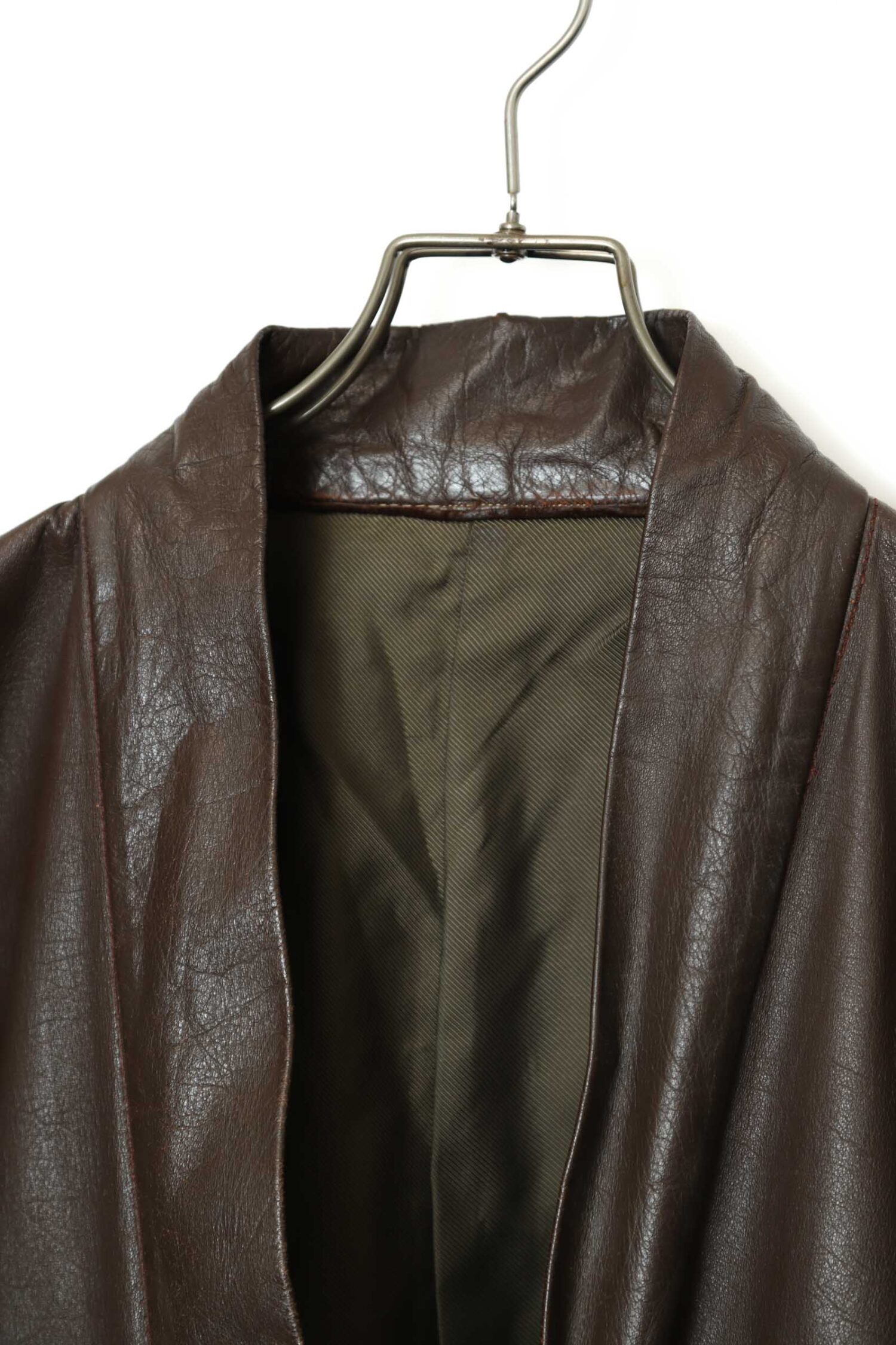 Alternative view of VINTAGE LEATHER PONCHO JACKET/L