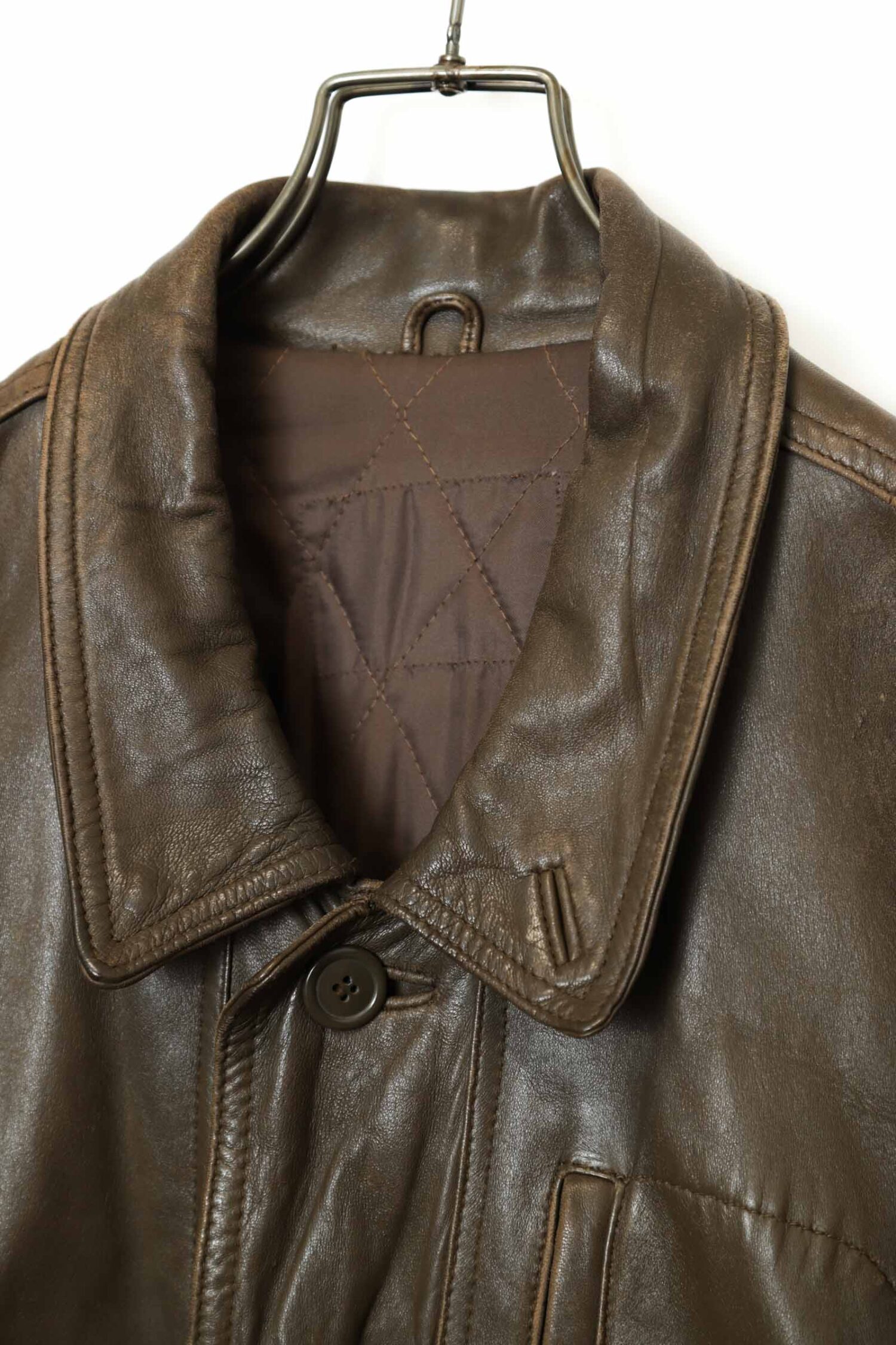 Alternative view of VINTAGE SHEEP LEATHER COVERALL JACKET/XL