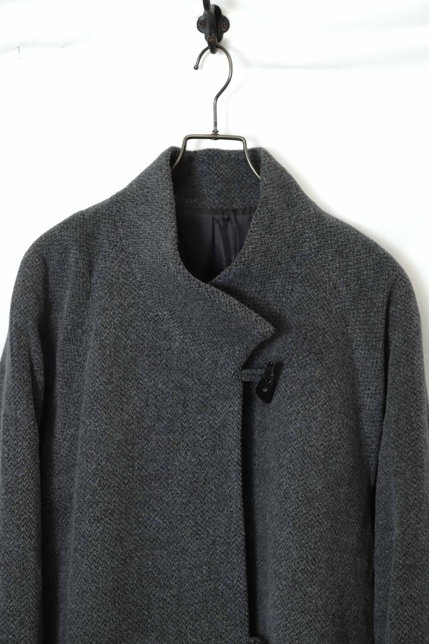 Alternative view of VINTAGE ANGORA WOOL STAND COLLAR COAT/XL