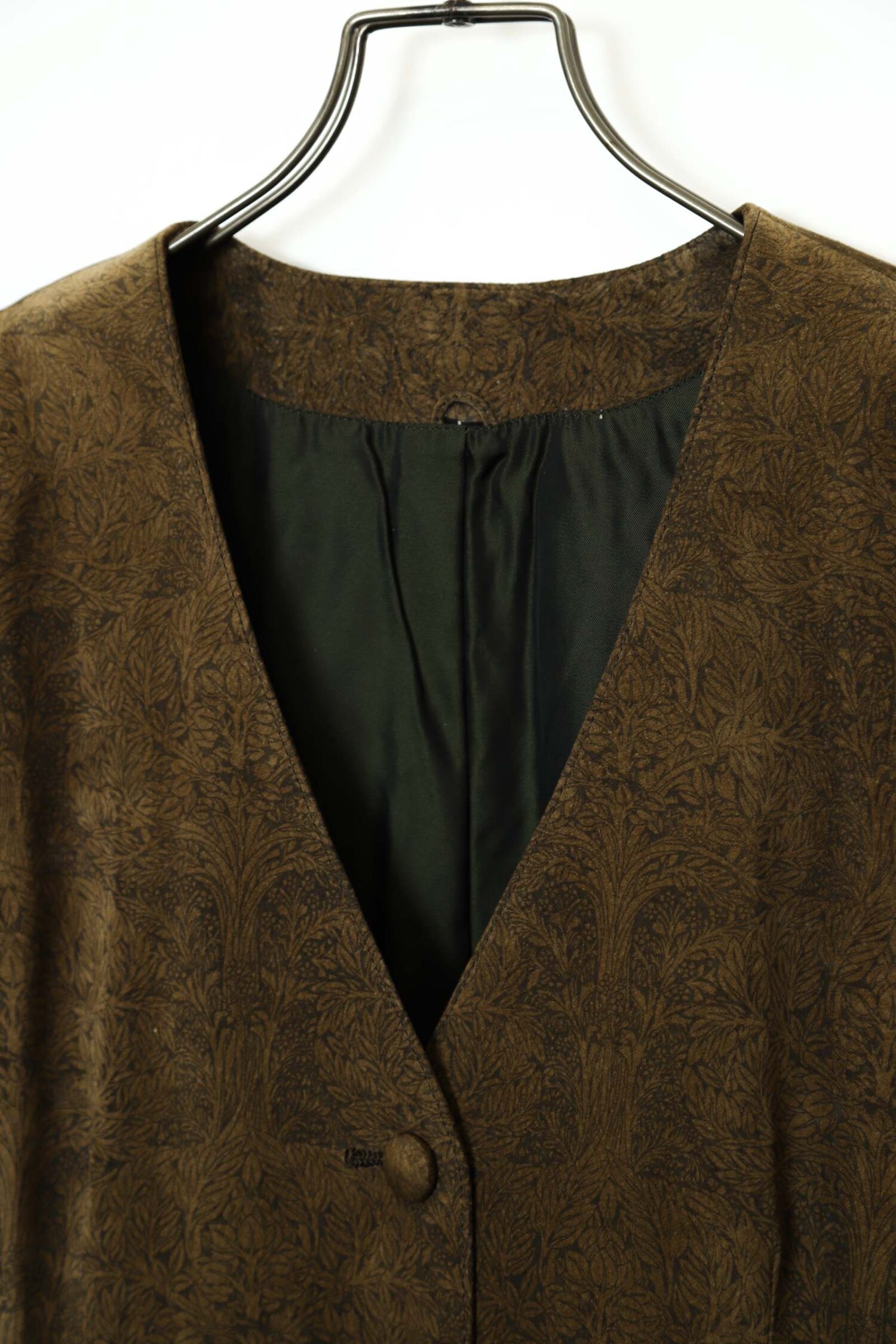 Alternative view of VINTAGE PRINTED PIG LEATHER VEST/L
