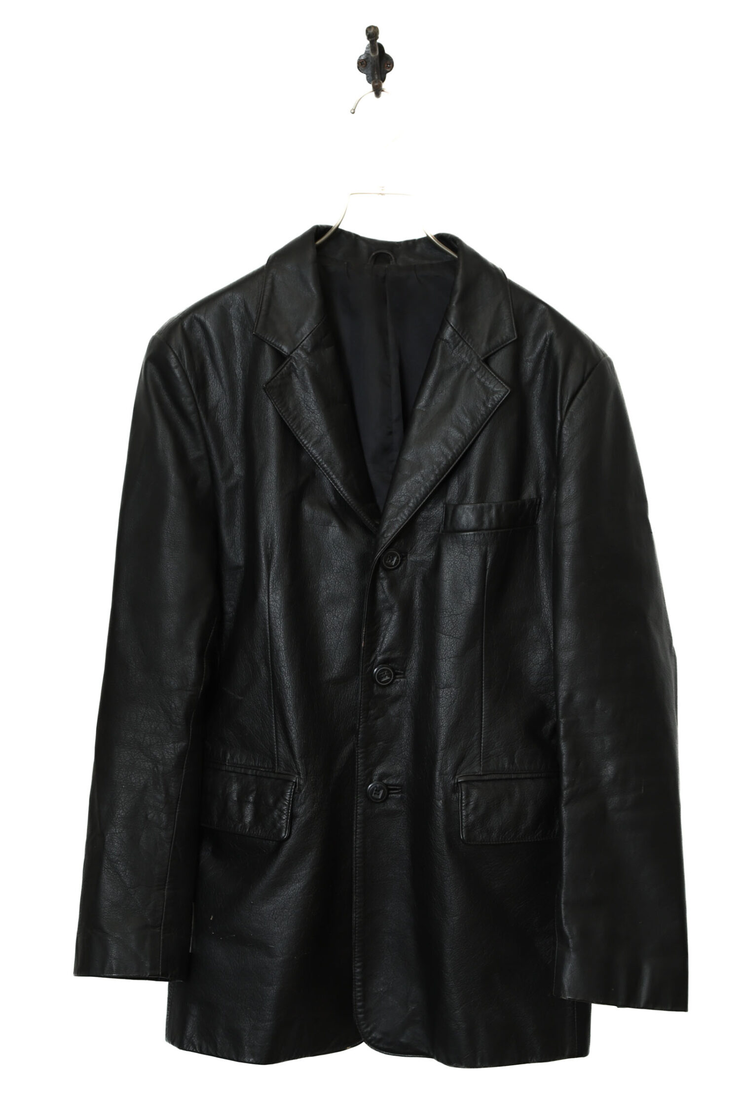 ジャケット・アウター VINTAGE COW LEATHER JACKET BLACK VINTAGE COW LEATHER JACKET/M | 古着屋FERANTRACING【公式】|東京