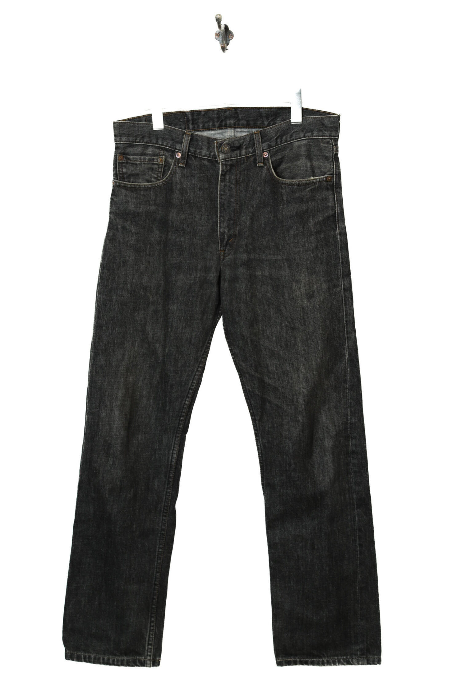 USED LEVI'S 505 BLACK DENIM/MADE IN JAPAN/W82