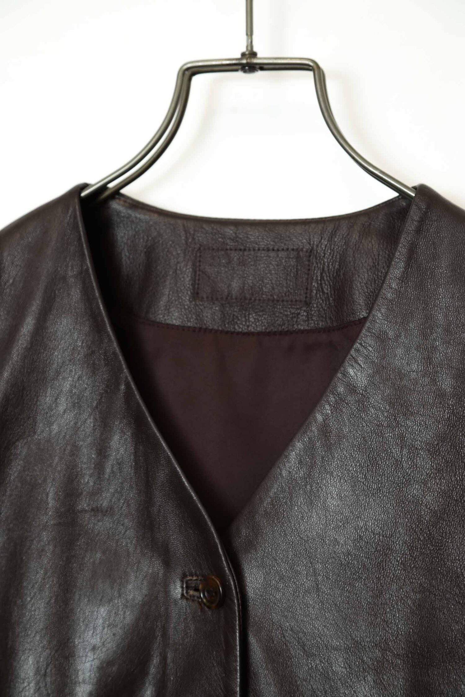 Alternative view of VINTAGE SHEEP LEATHER VEST/S