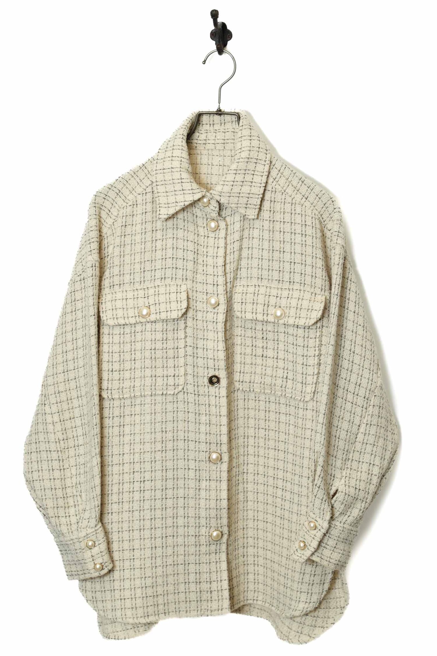 VINTAGE TWEED SHIRT JACKET/XL