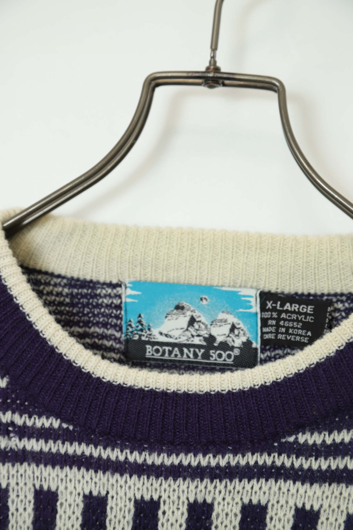 Alternative view of VINTAGE PATTERN KNITED SWEATER/XL