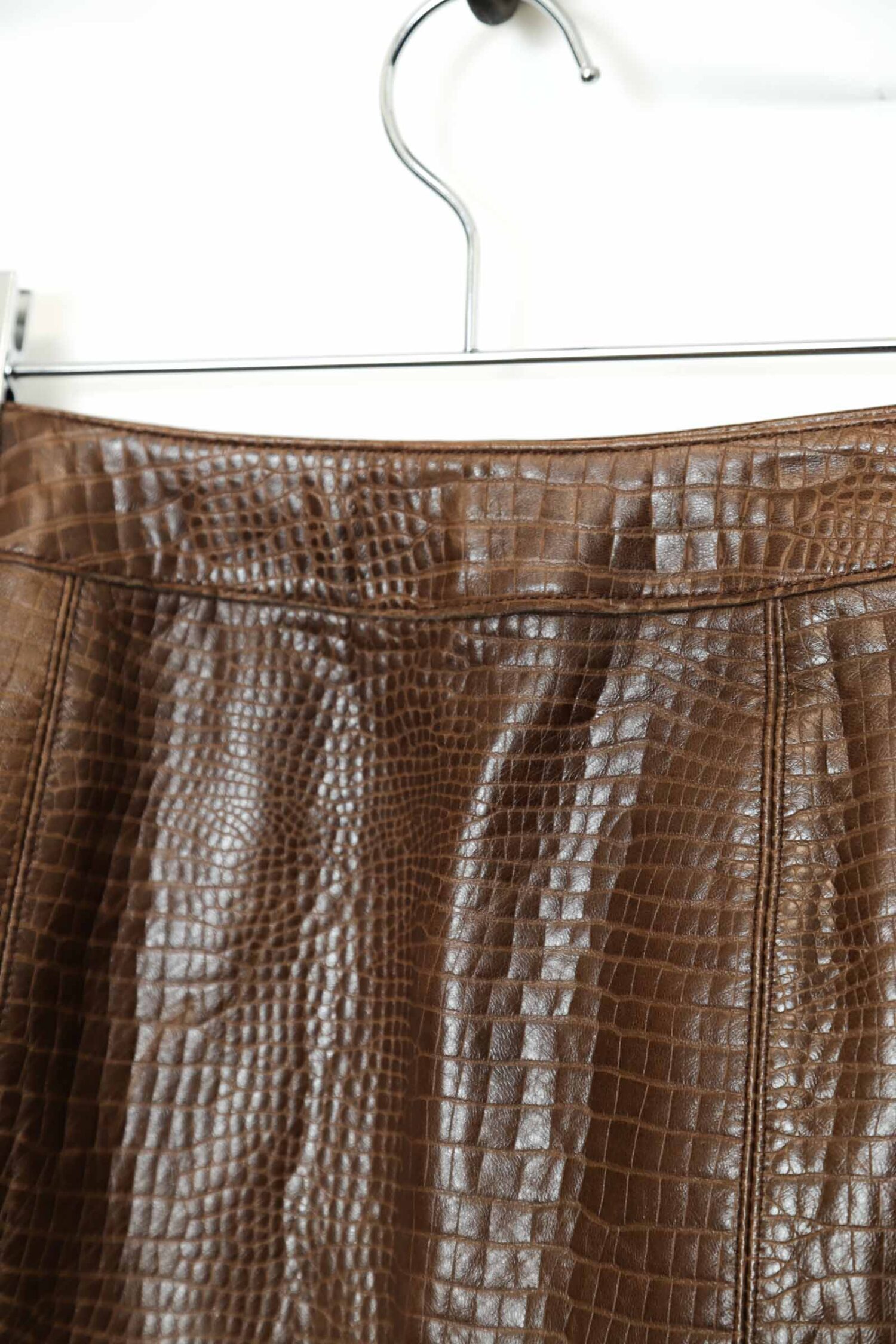 Alternative view of VINTAGE SHEEP LEATHER SKIRT/W60