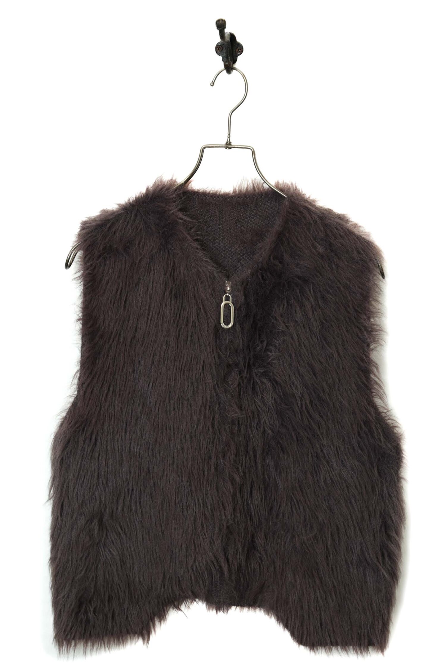 VINTAGE FACE FUR VEST/L