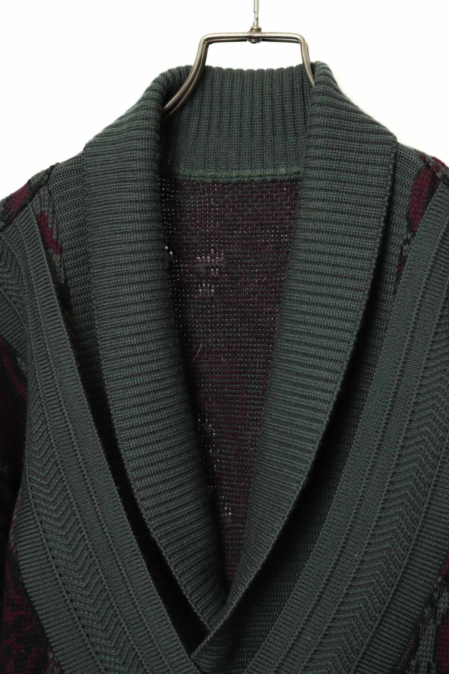 Alternative view of VINTAGE PATTERNED V-NECK SWEATER/L