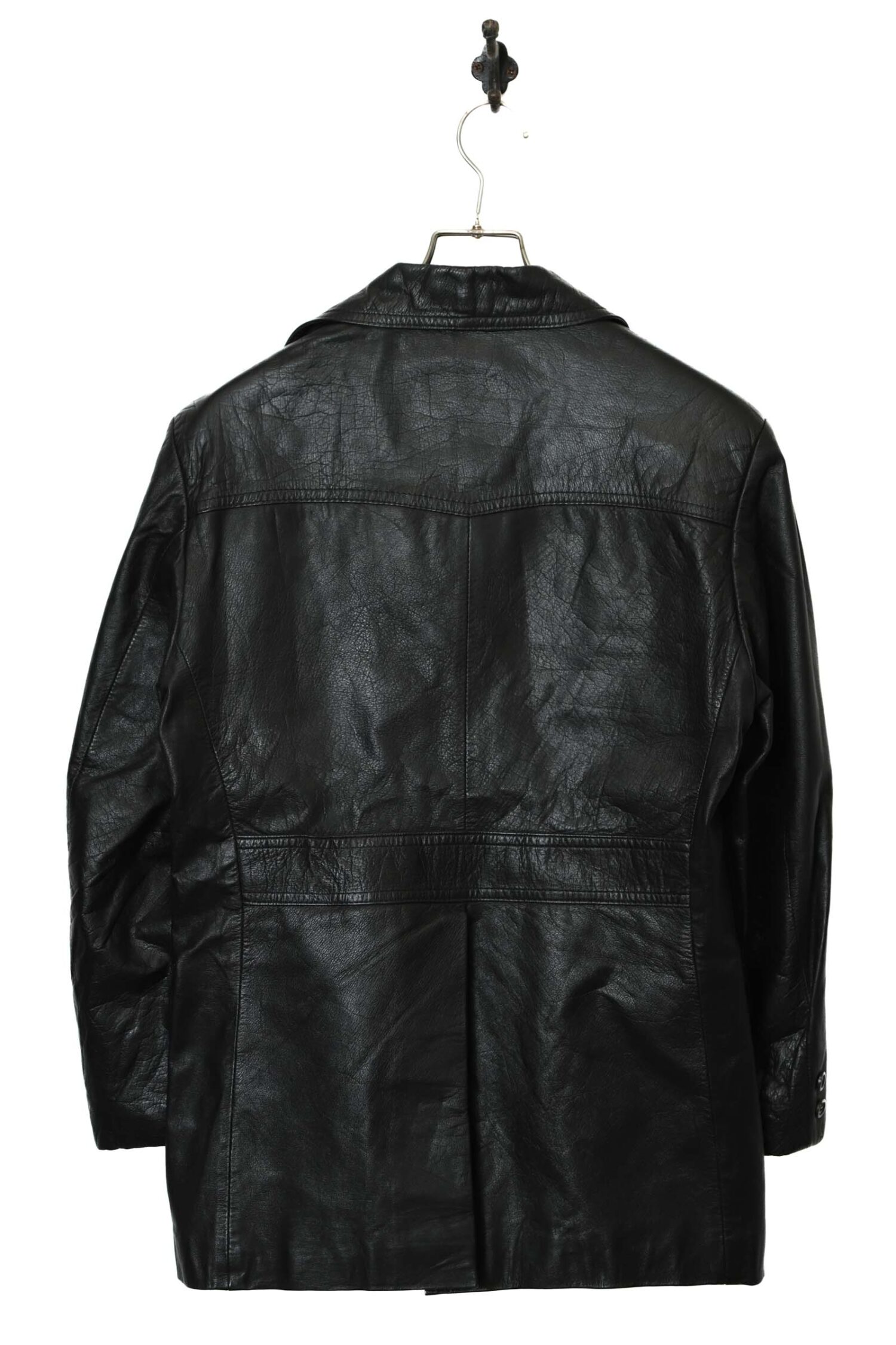 ジャケット・アウター VINTAGE COW LEATHER JACKET BLACK VINTAGE COW LEATHER JACKET/M | 古着屋FERANTRACING【公式】|東京