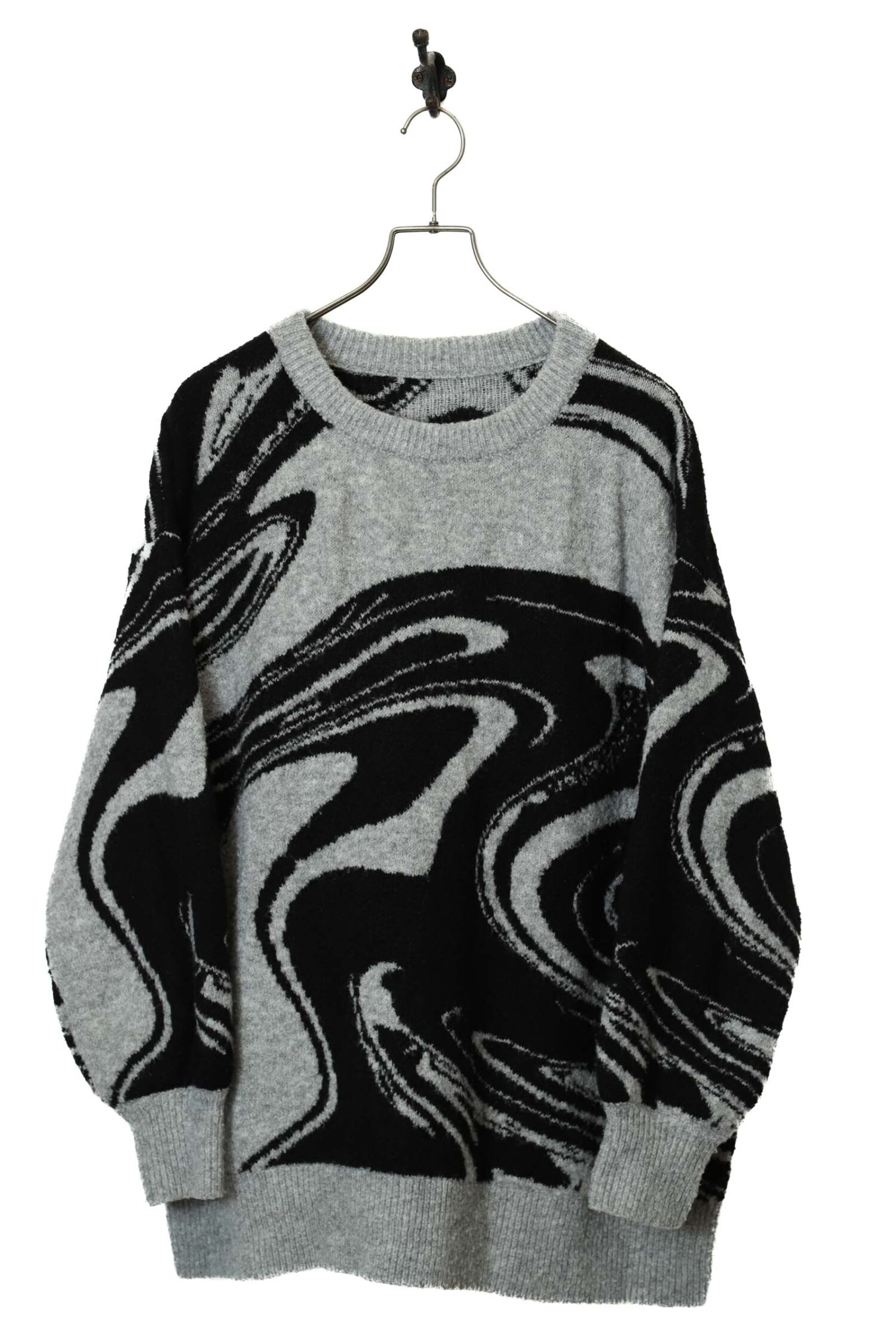 VINTAGE PATTERN KNITTED SWEATER/XL