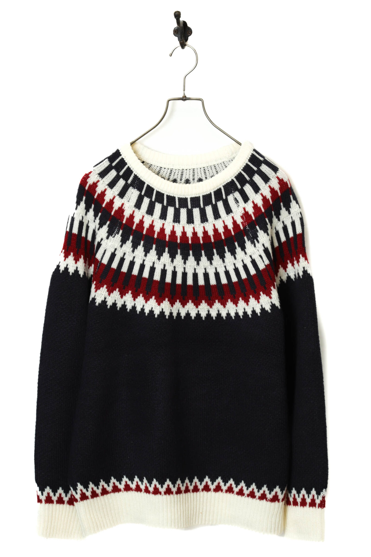 VINTAGE PATTERN KNITED SWEATER/M