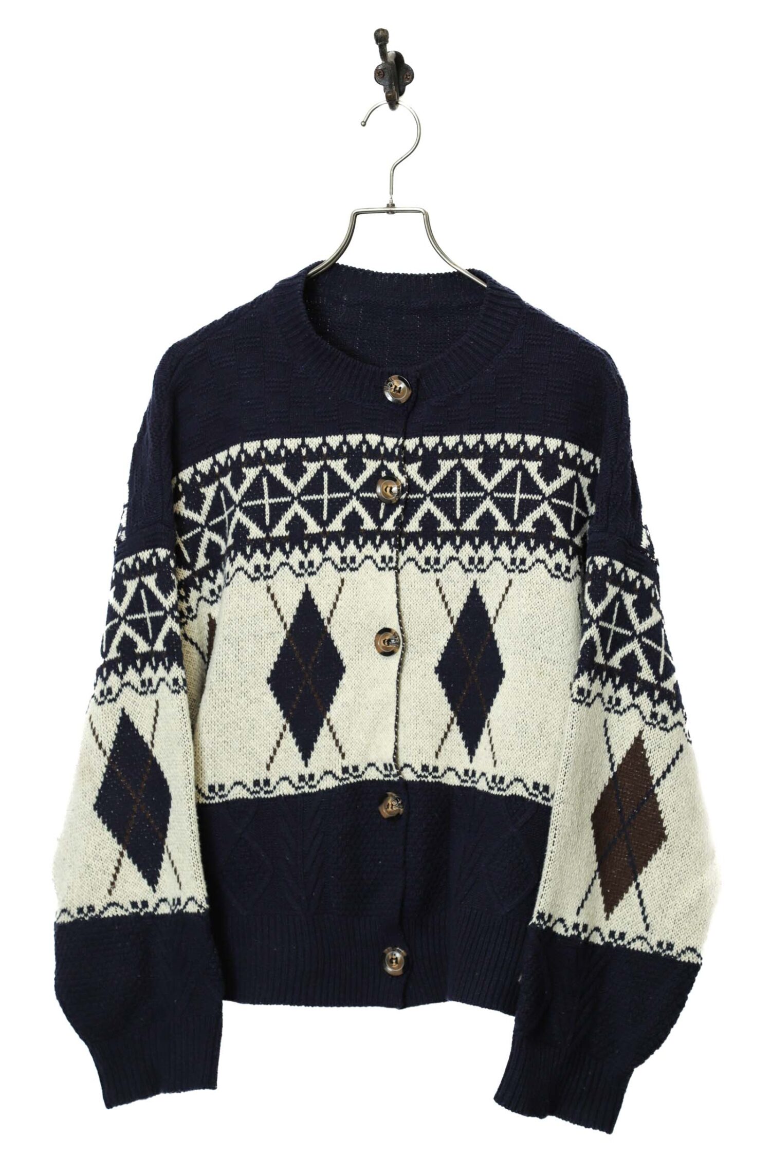 VINTAGE KNITED CARDIGAN/L