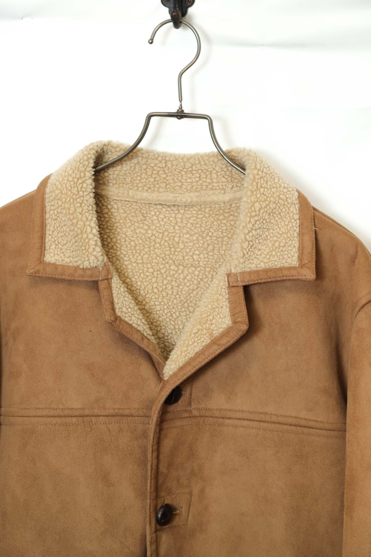 Alternative view of VINTAGE FAKE MOUTON BOA JACKET/L