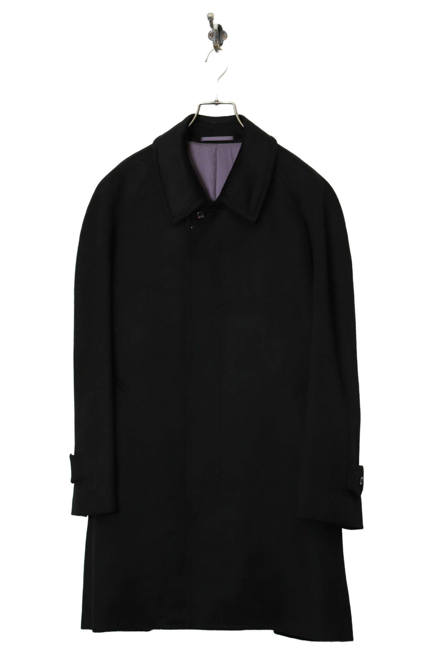 VINTAGE CASHMERE WOOL CONVERTIBLE COLLAR COAT/L