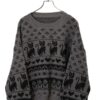 VINTAGE PATTERN KNITTED SWEATER/XL