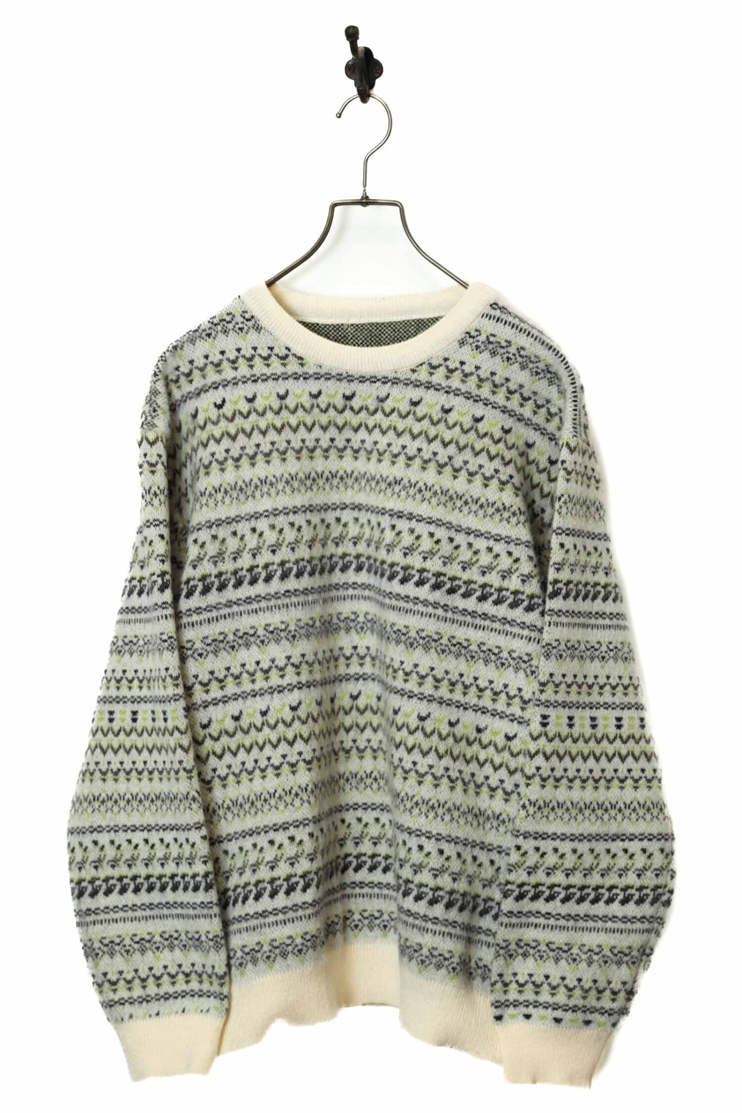 VINTAGE PATTERN KNITED SWEATER/M