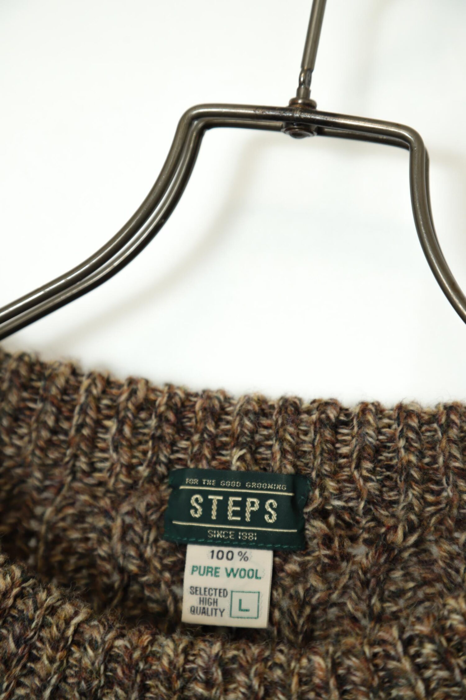 Alternative view of VINTAGE CABLE KNIT SWEATER/L