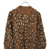 VINTAGE LEOPARD PATTERN KNITED SWEATER/L