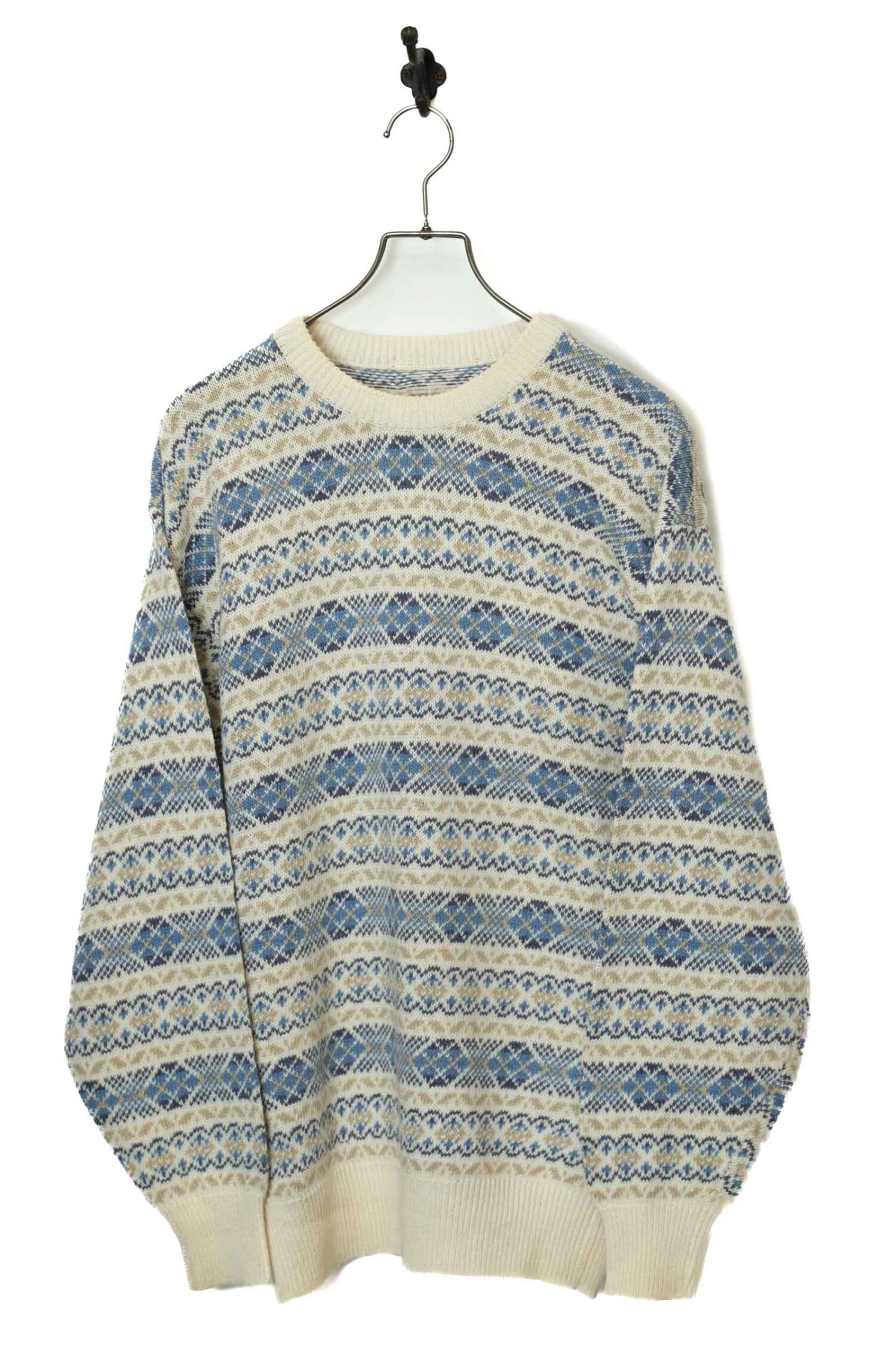 VINATGE PATTERN KNITED SWEATER/L