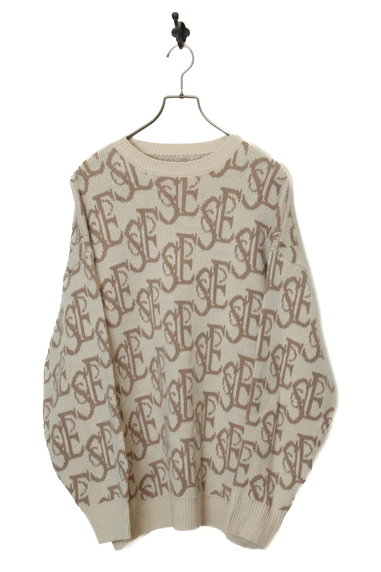 VINTAGE PATTERN KNITED SWEATER/XL