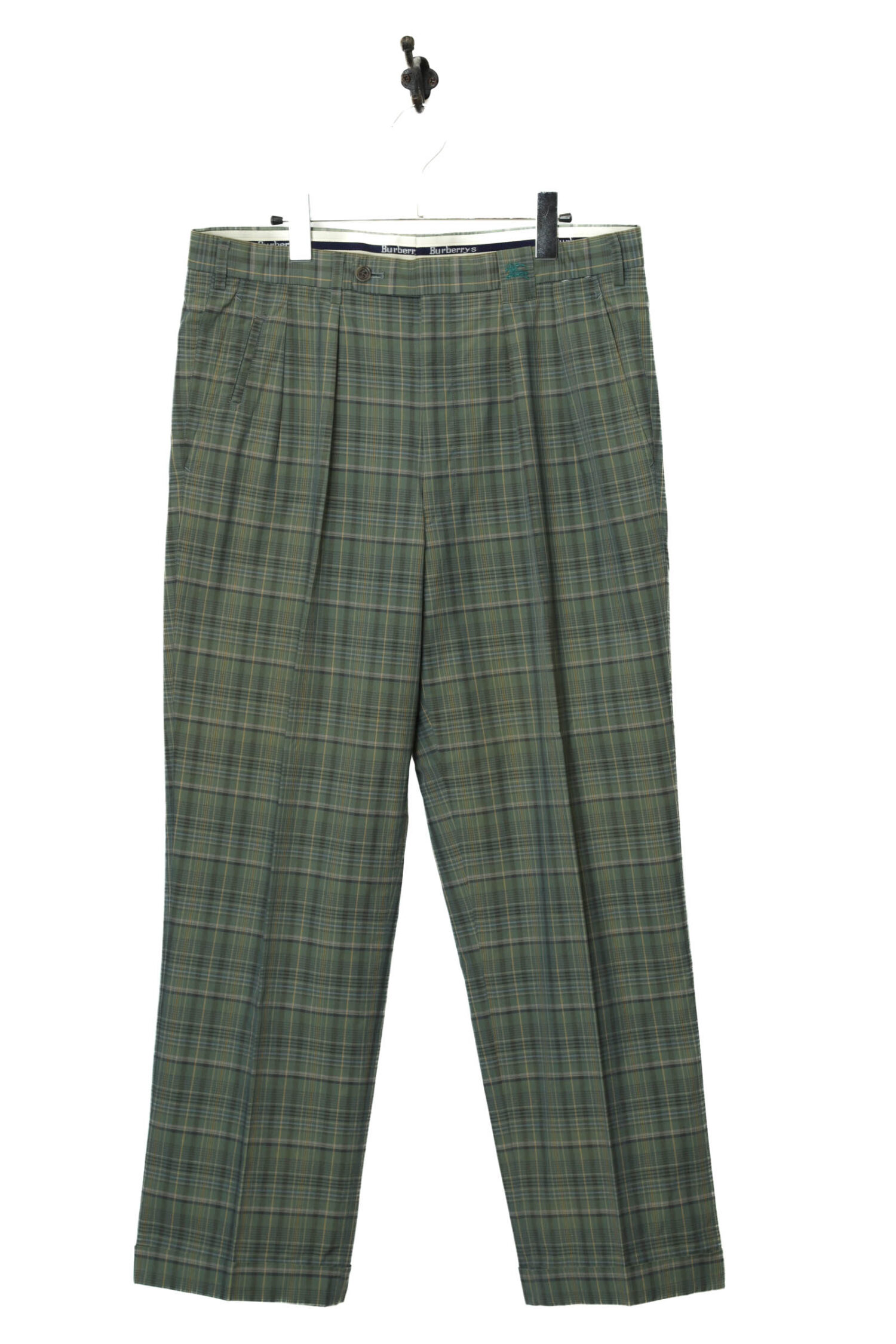 USED BURBERRY CHECK PATTERN DRESS PANTS/W86
