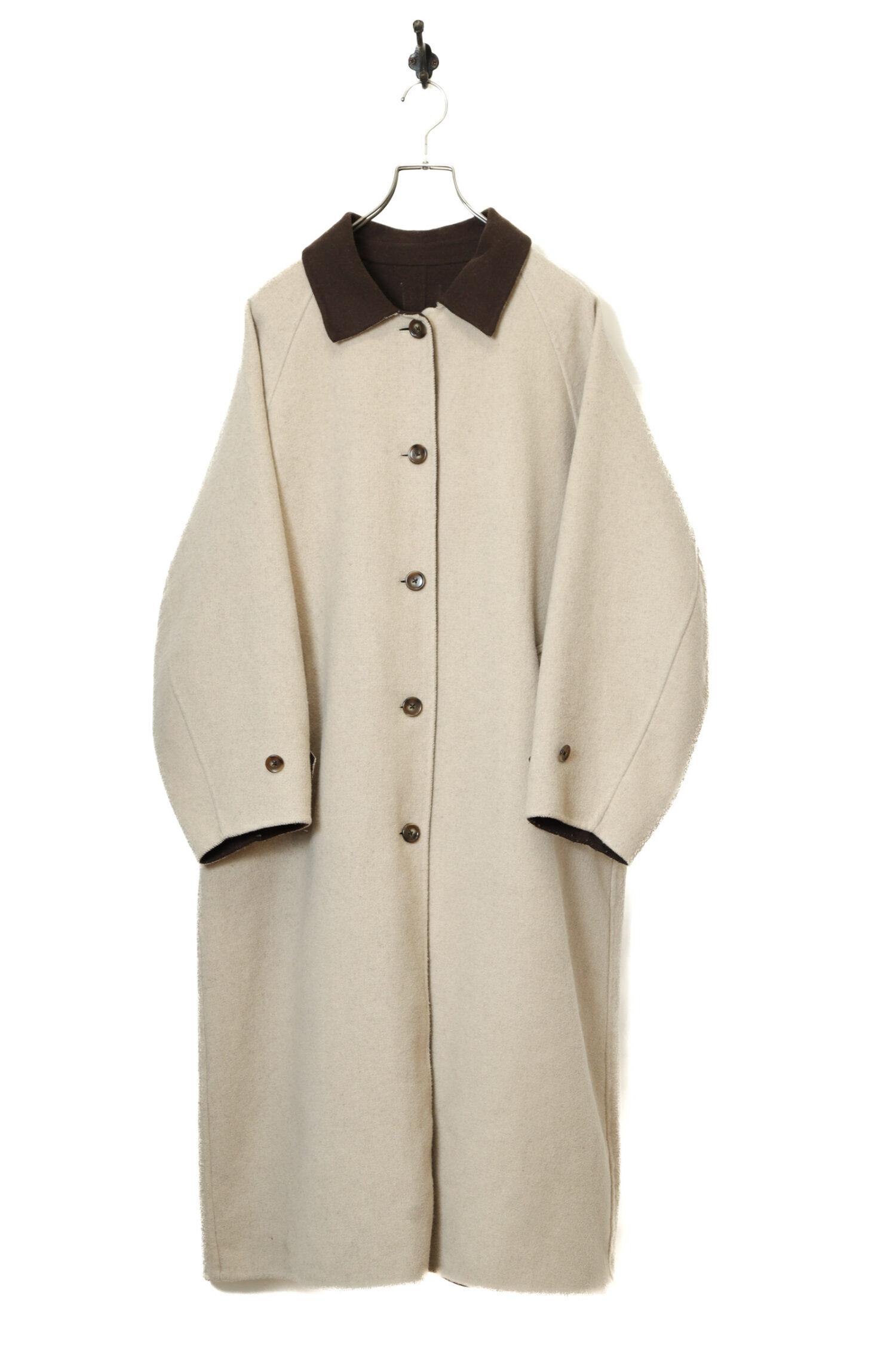 VINTAGE WOOLY LONG COAT/XL