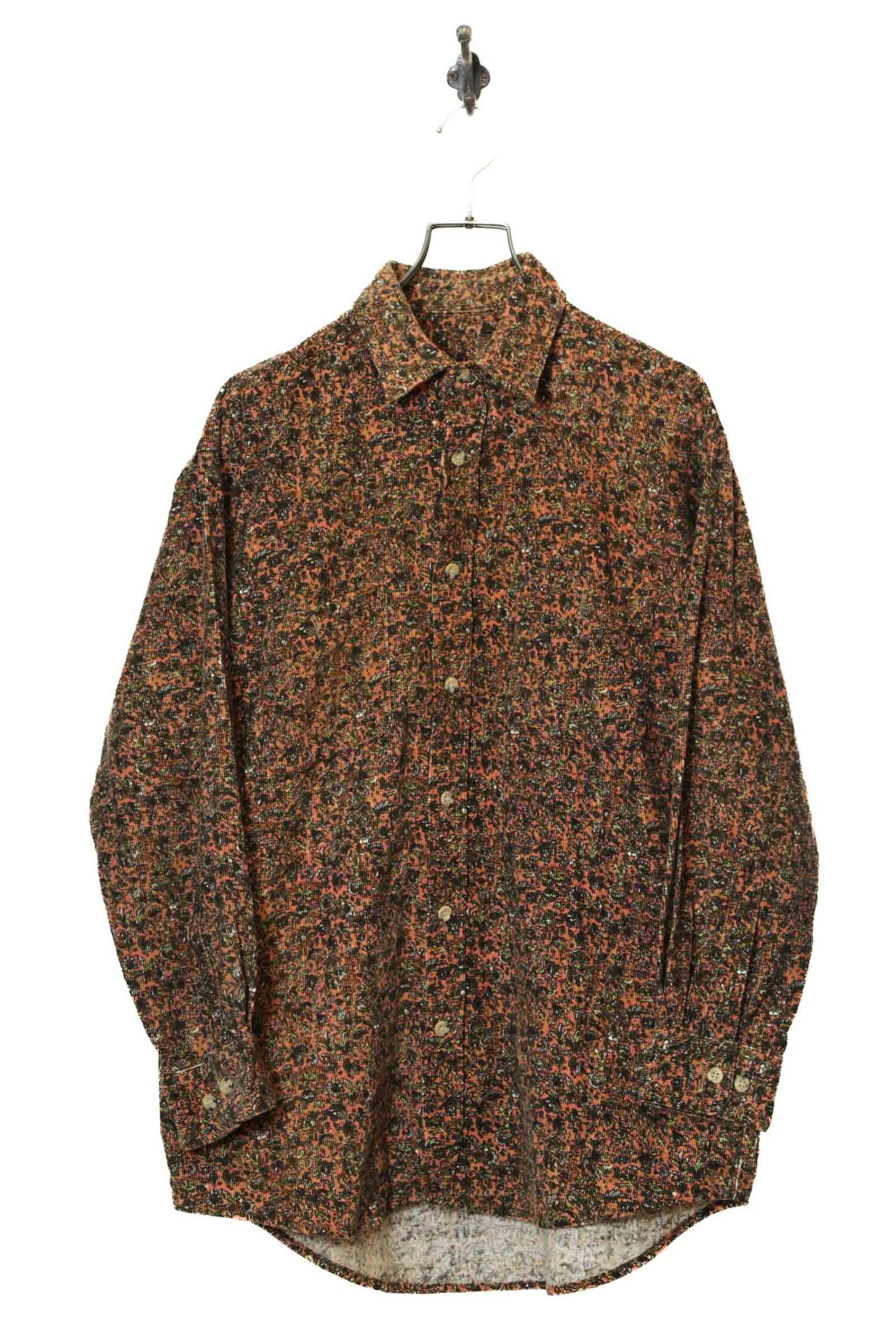 VINTAGE CORDUROY PRINTED SHIRT/L