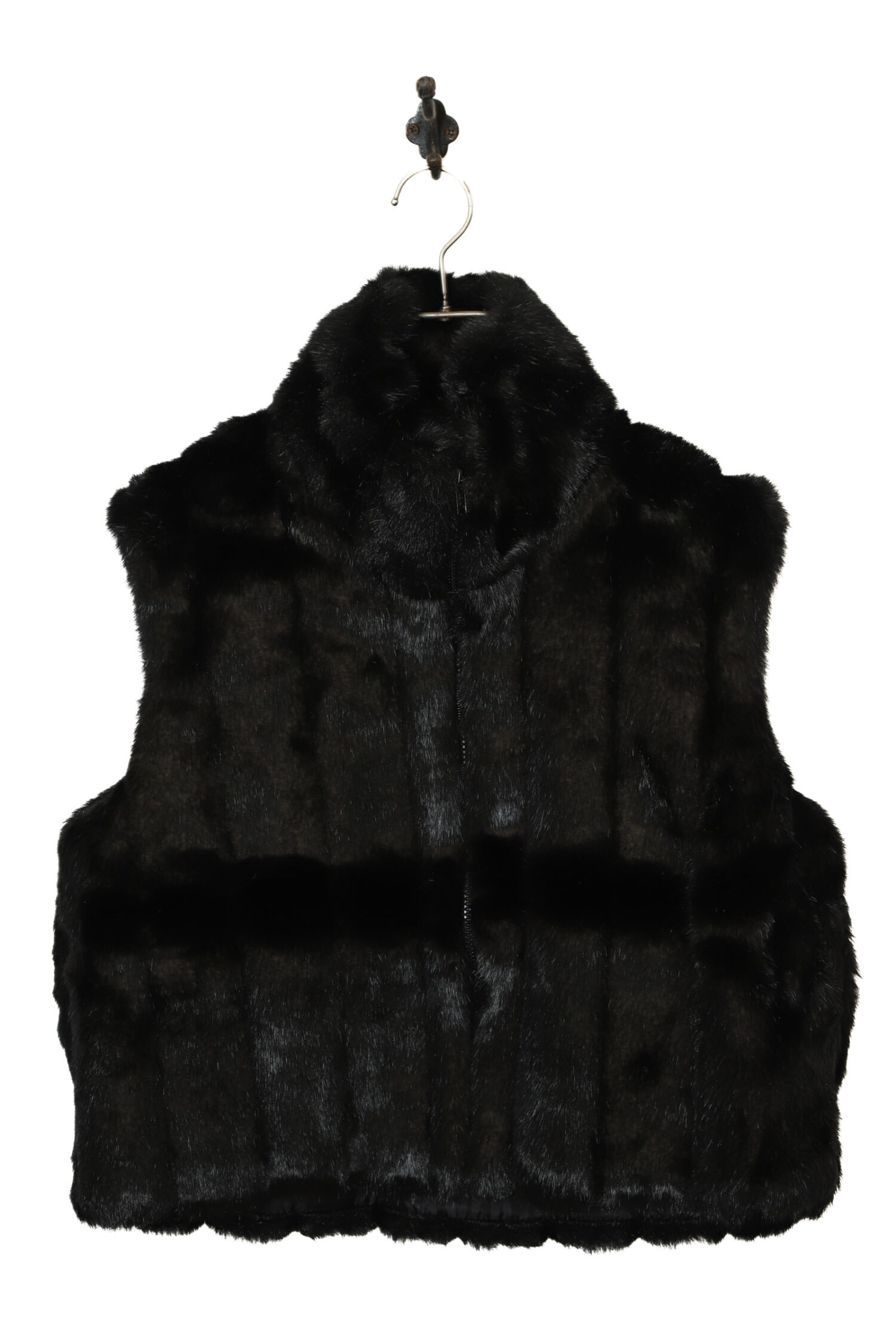 VINTAGE FAKE FUR VEST/M