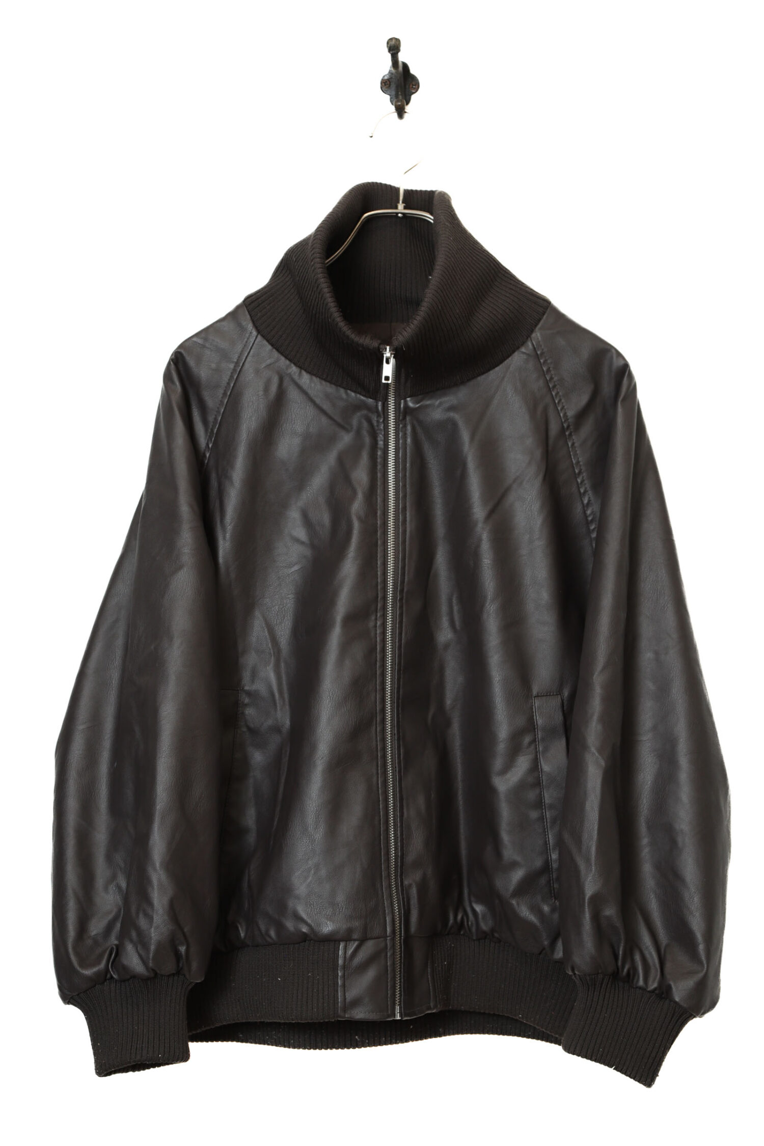 VINTAGE FAKE LEATHER JACKET/XL
