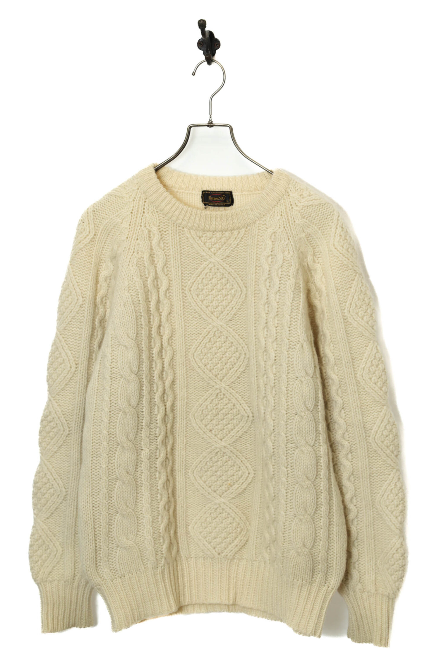 USED ARAN KNITED SWEATER/L