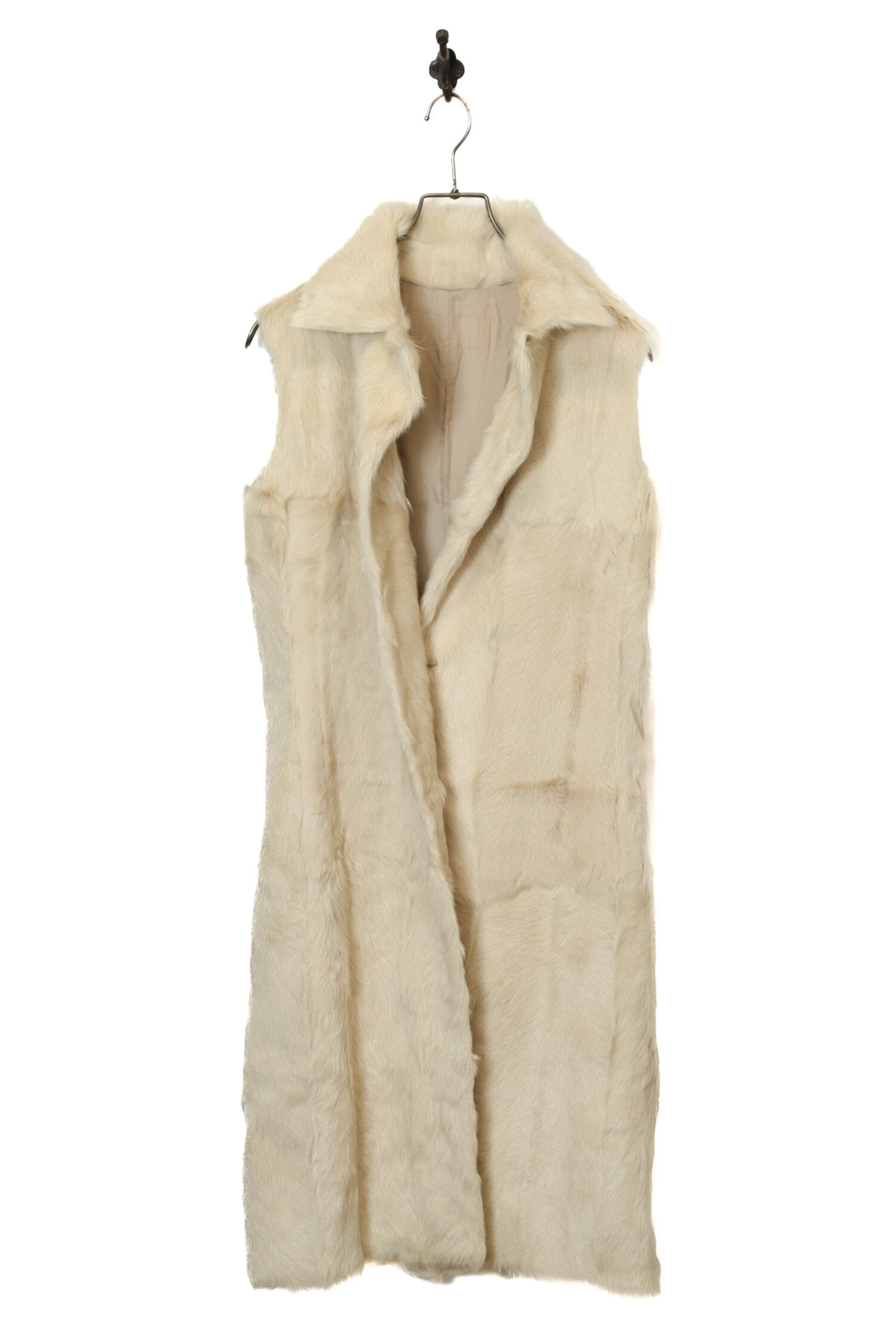 VINTAGE KID FUR LONG VEST/S