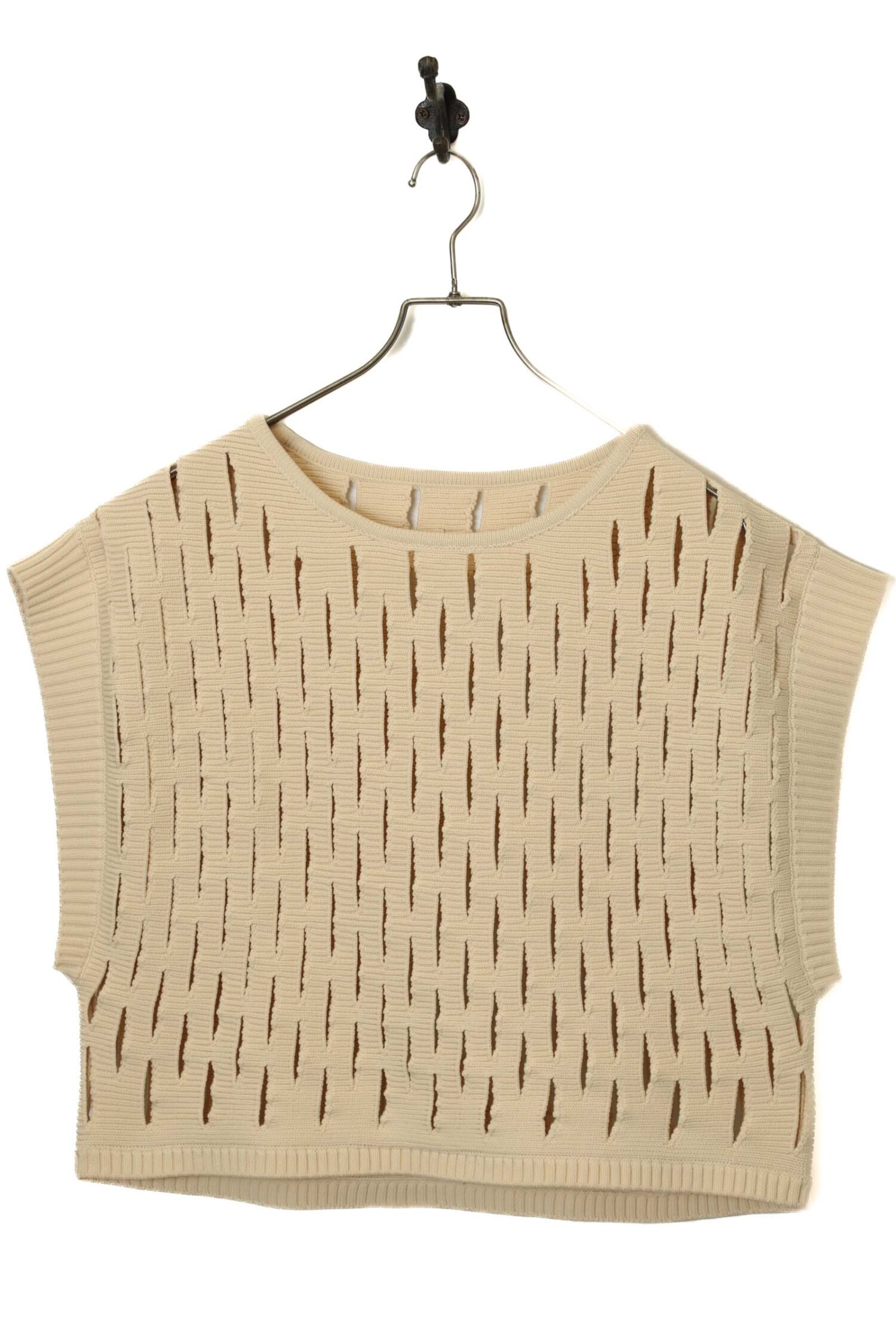 VINTAGE SHORT KNITED VEST/L
