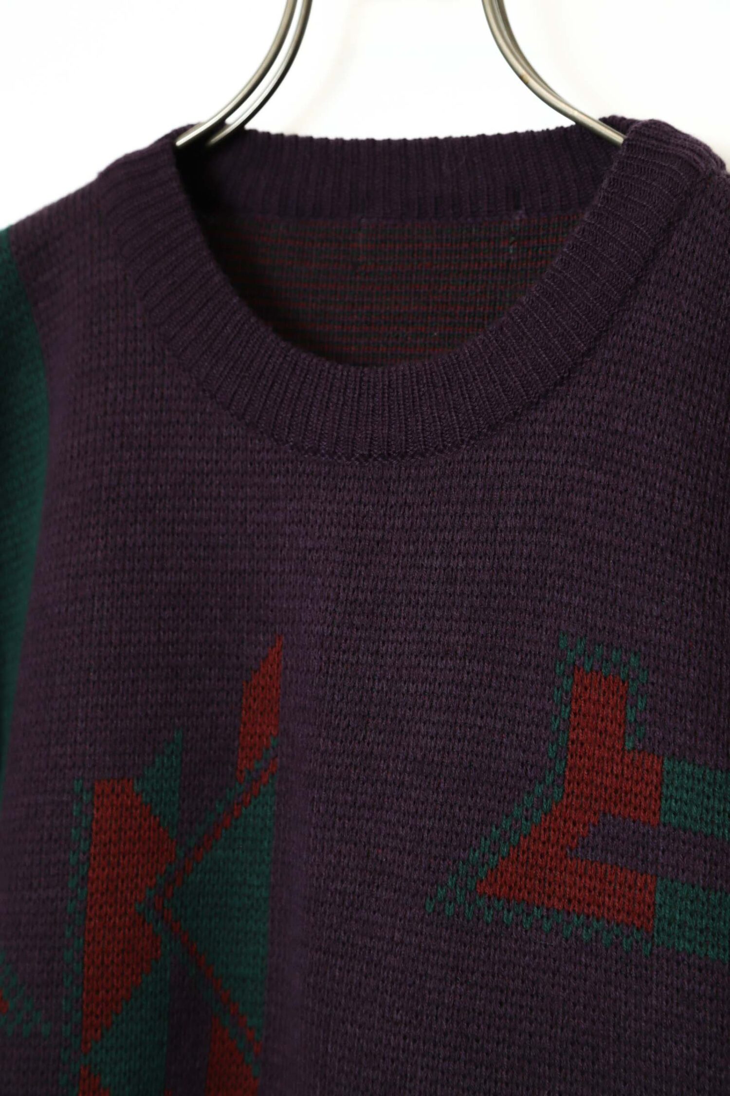 Alternative view of VINTAGE PATTERN KNITED SWEATER/XL